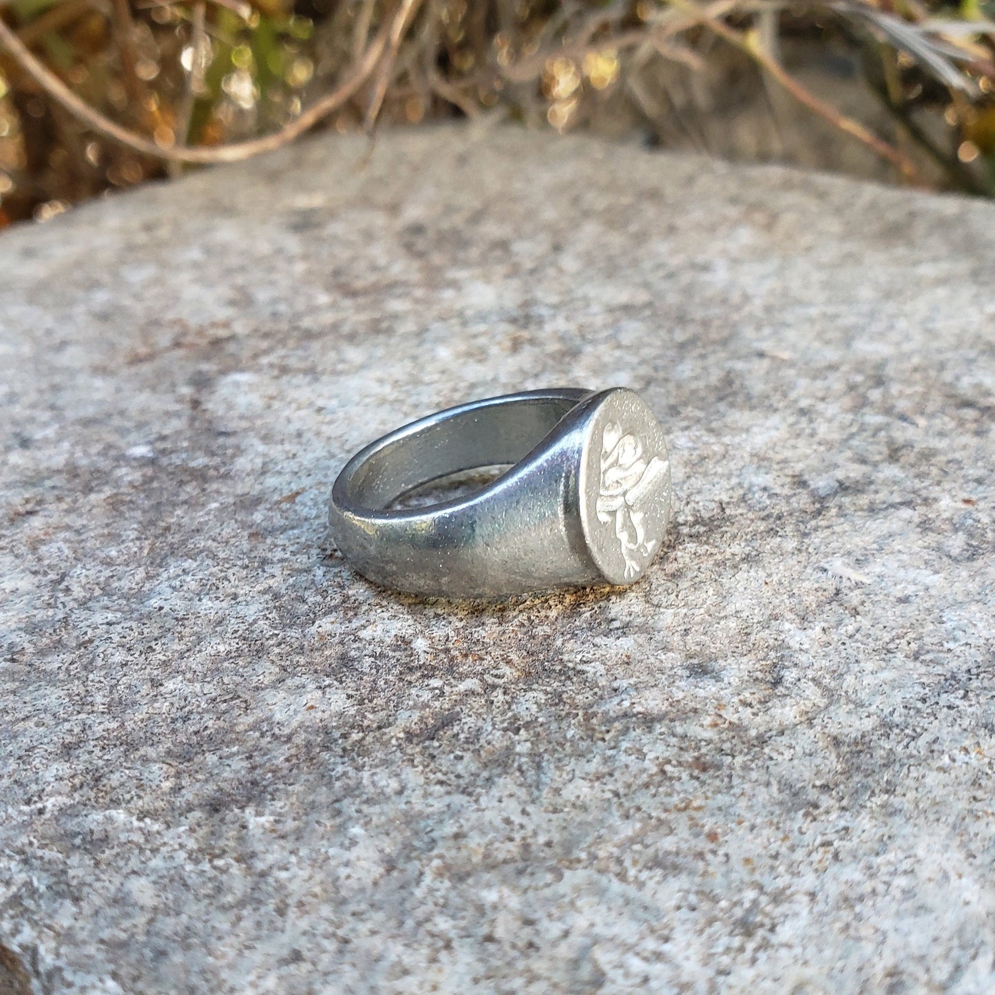 Cumulonimbus wax seal signet ring