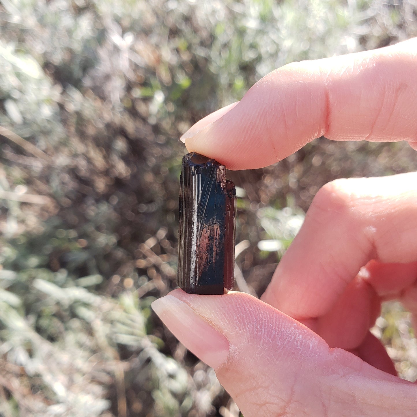 Black tourmaline hand crystal wax seal stamp