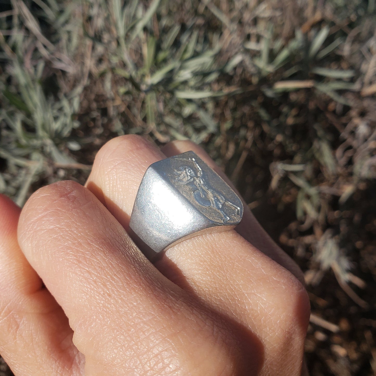 shield maiden wax seal signet ring