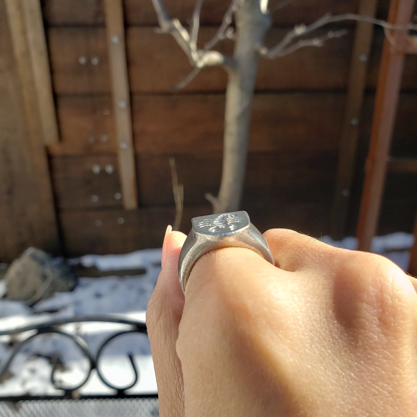 Scorpion wax seal signet ring