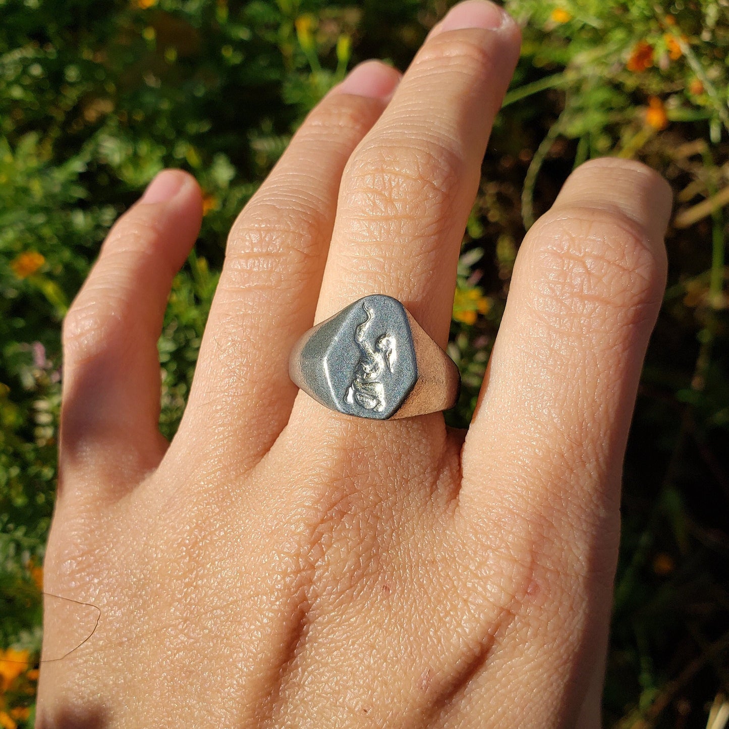 Snake fist wax seal signet ring