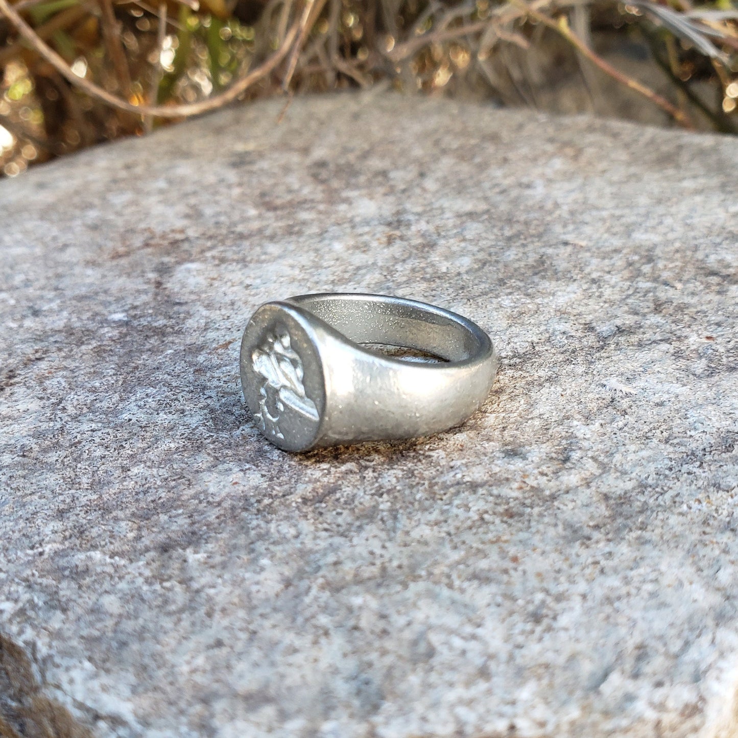 Cumulonimbus wax seal signet ring