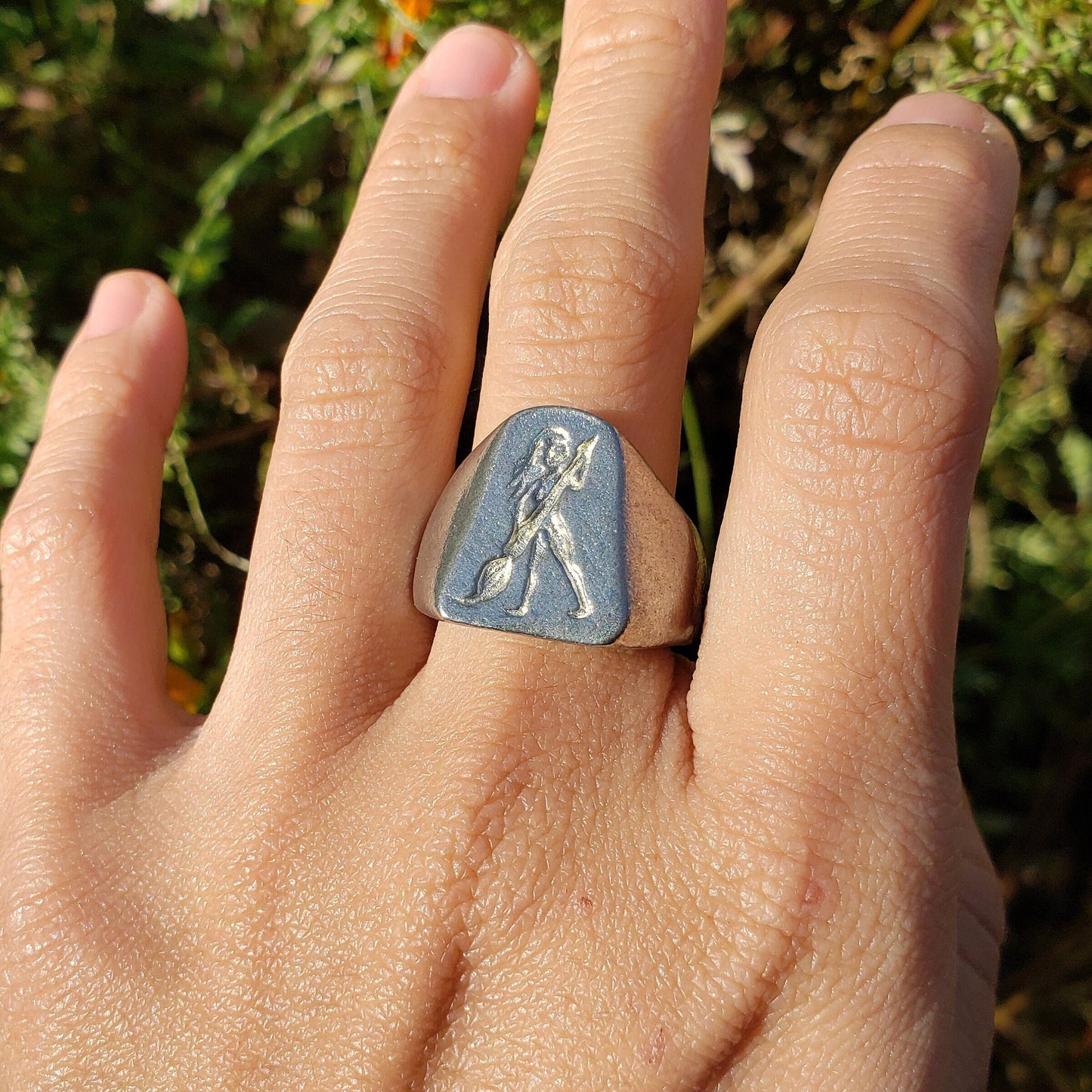 Calligrapher wax seal signet ring