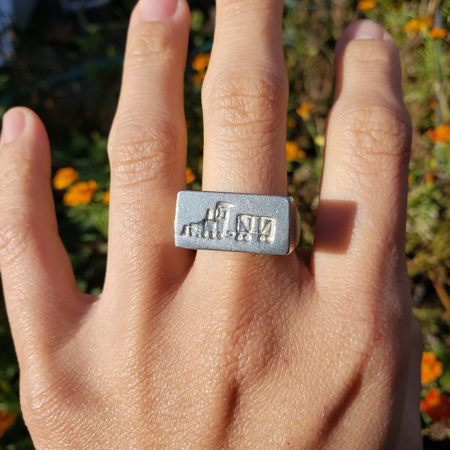 Train wax seal signet ring