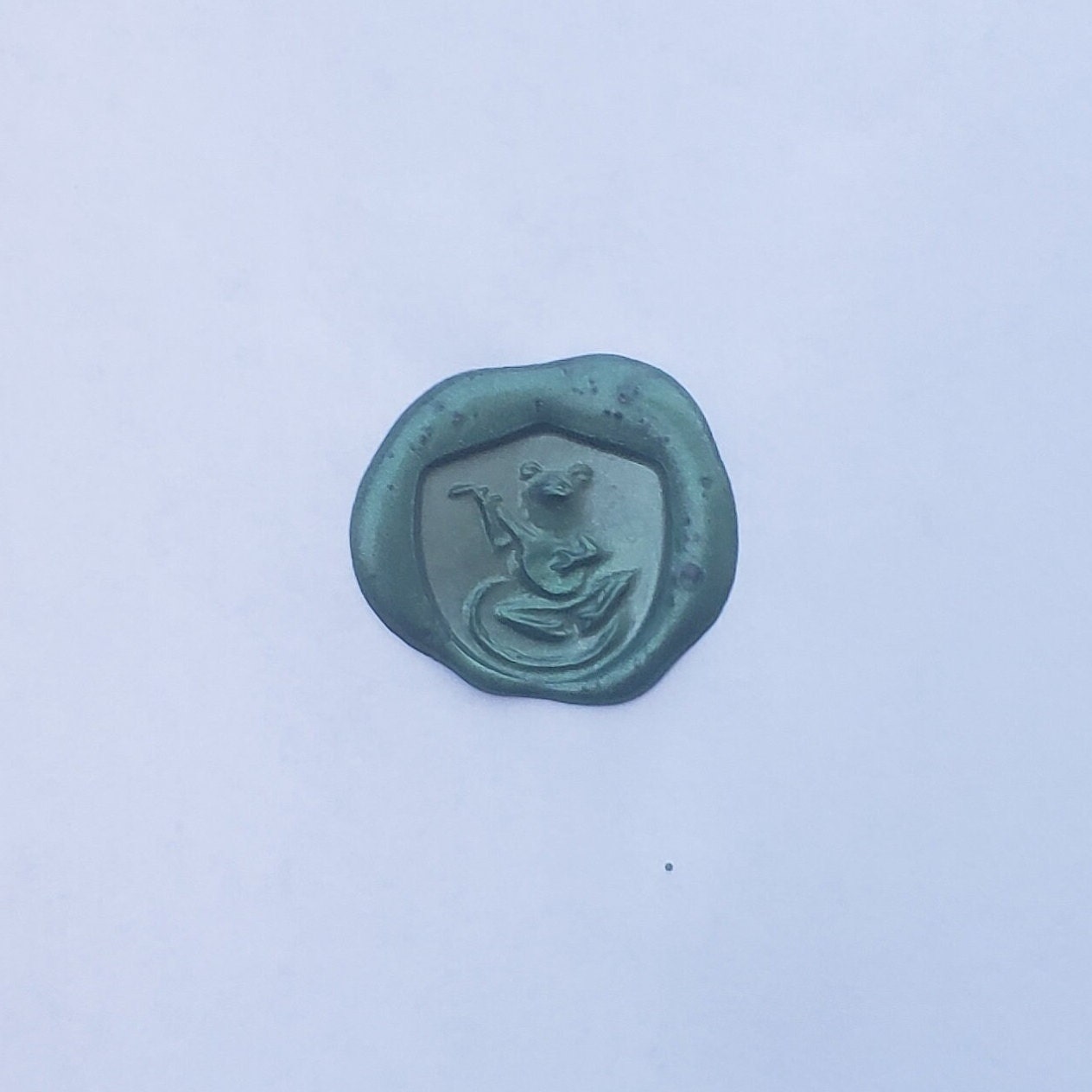 Lute lizard wax seal signet ring