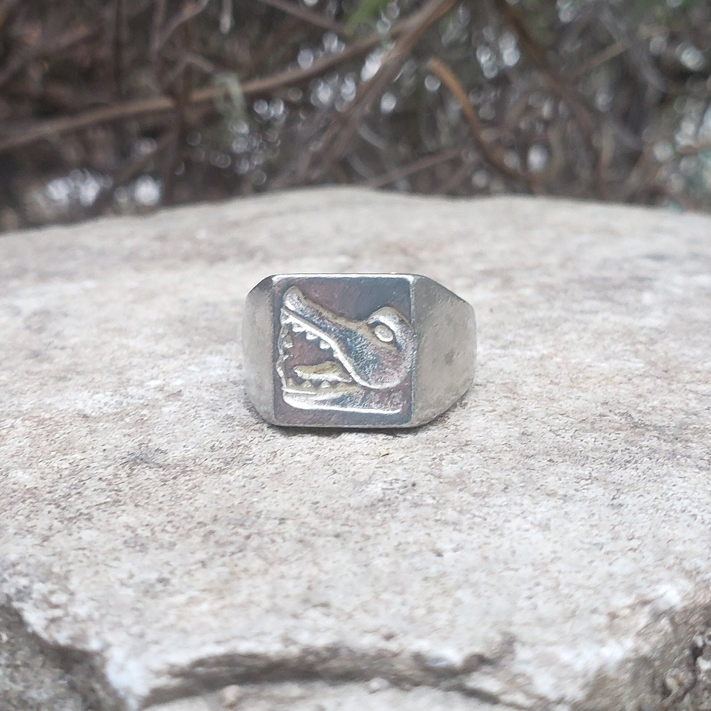 Gator cave wax seal signet ring