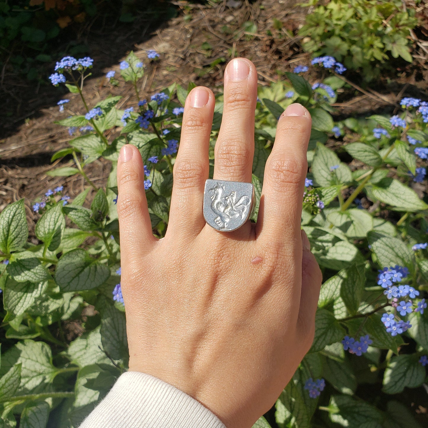 Cock rider wax seal signet ring