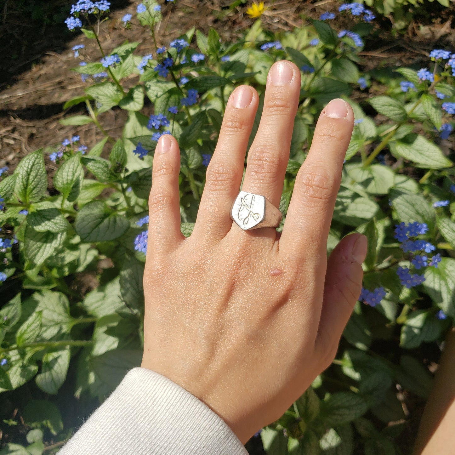 Haircut wax seal signet ring