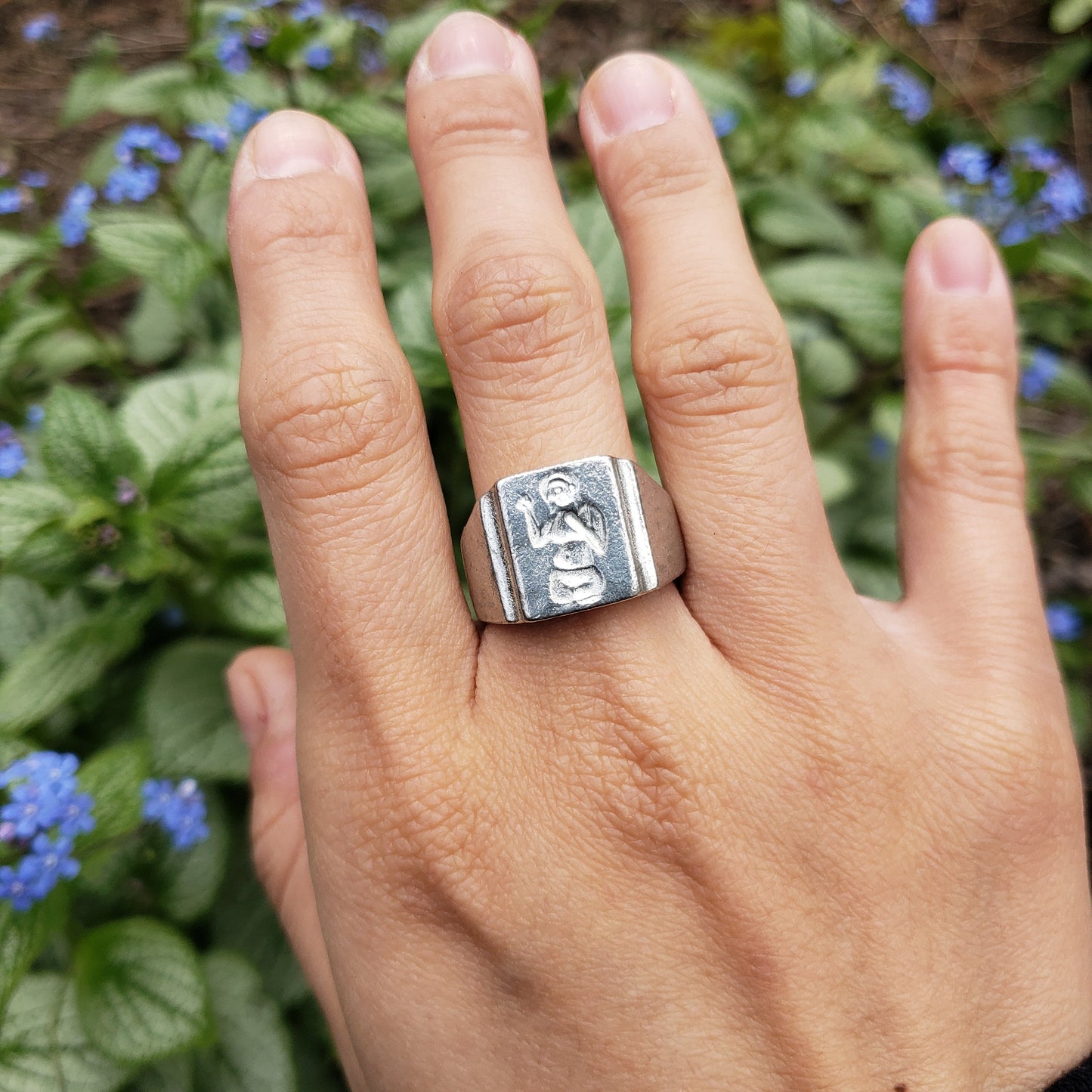 fighter wax seal signet ring