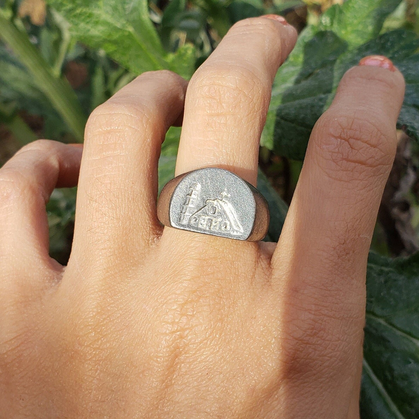 Barn wax seal signet ring