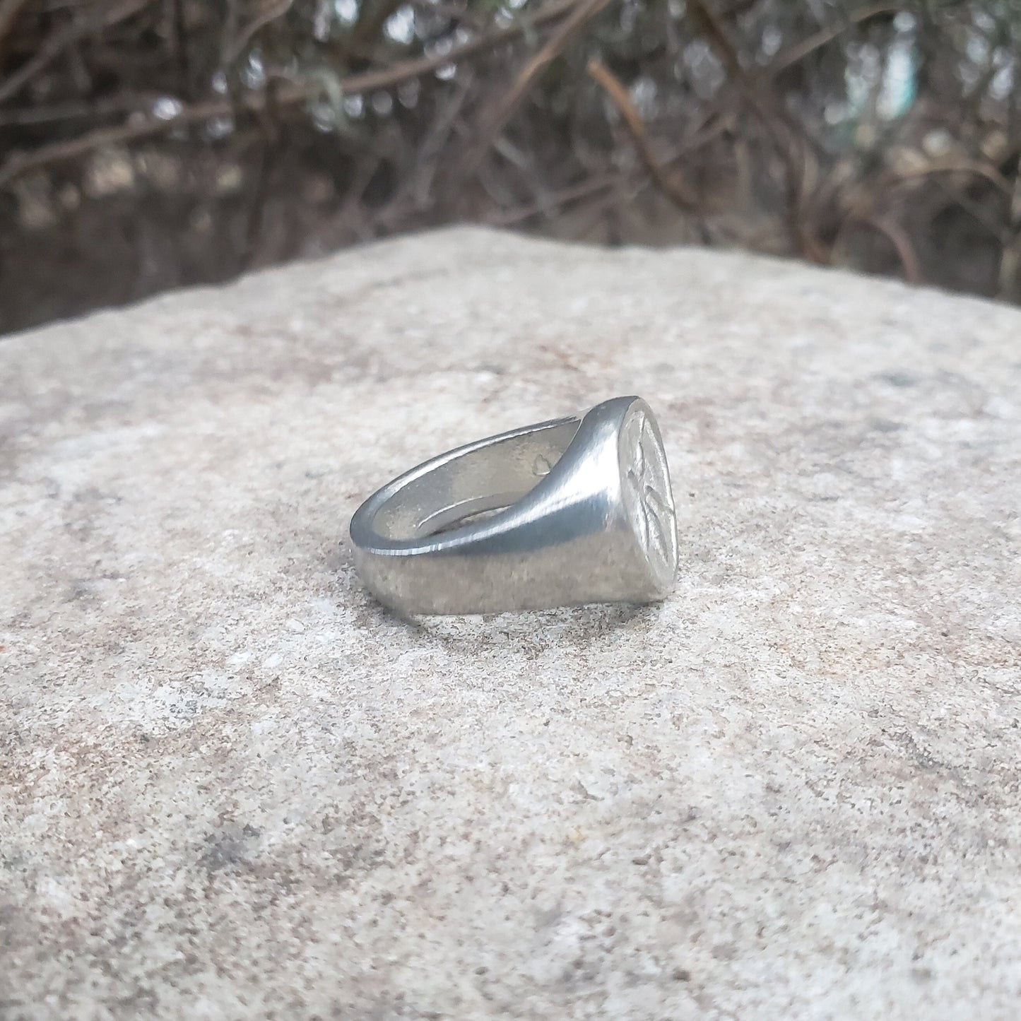 sand dollar wax seal signet ring