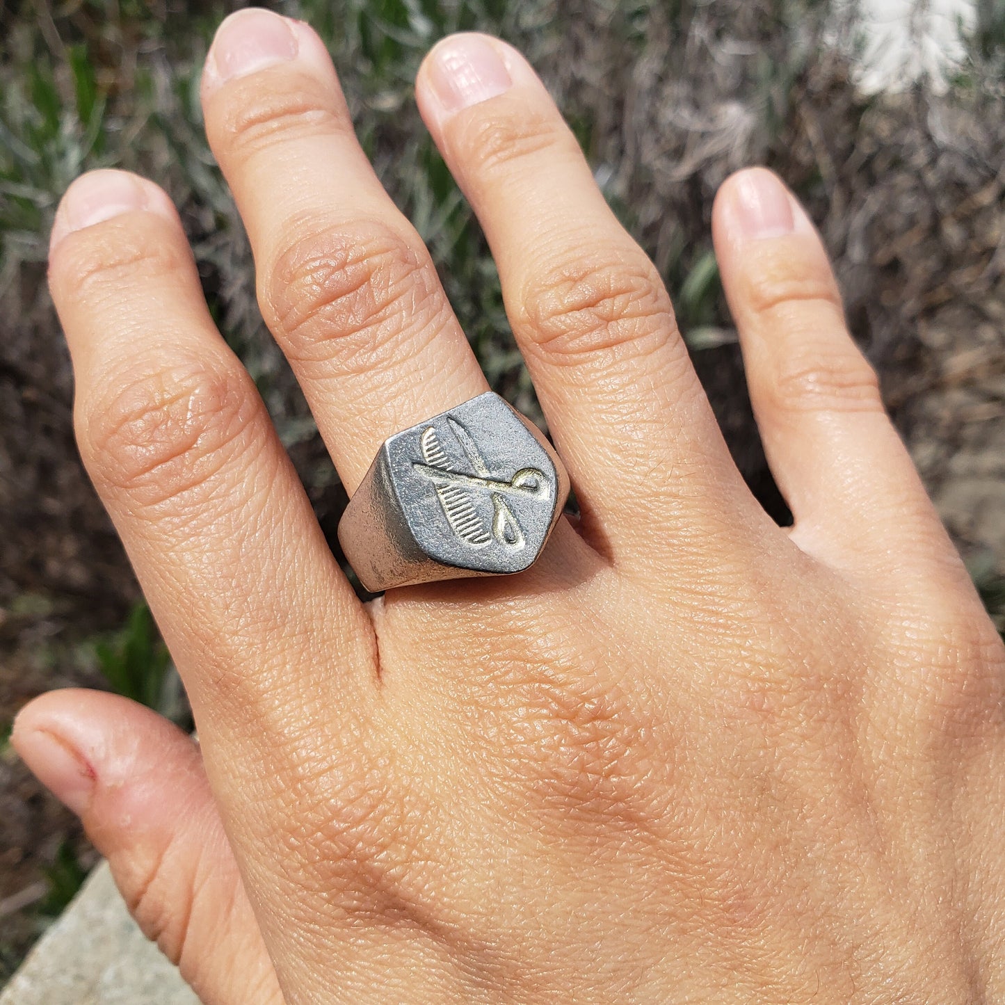 Haircut wax seal signet ring