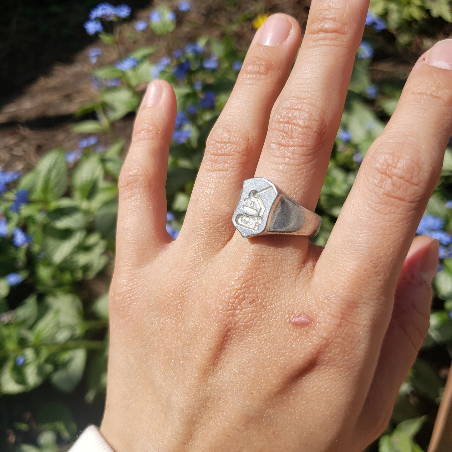 Microscope wax seal signet ring