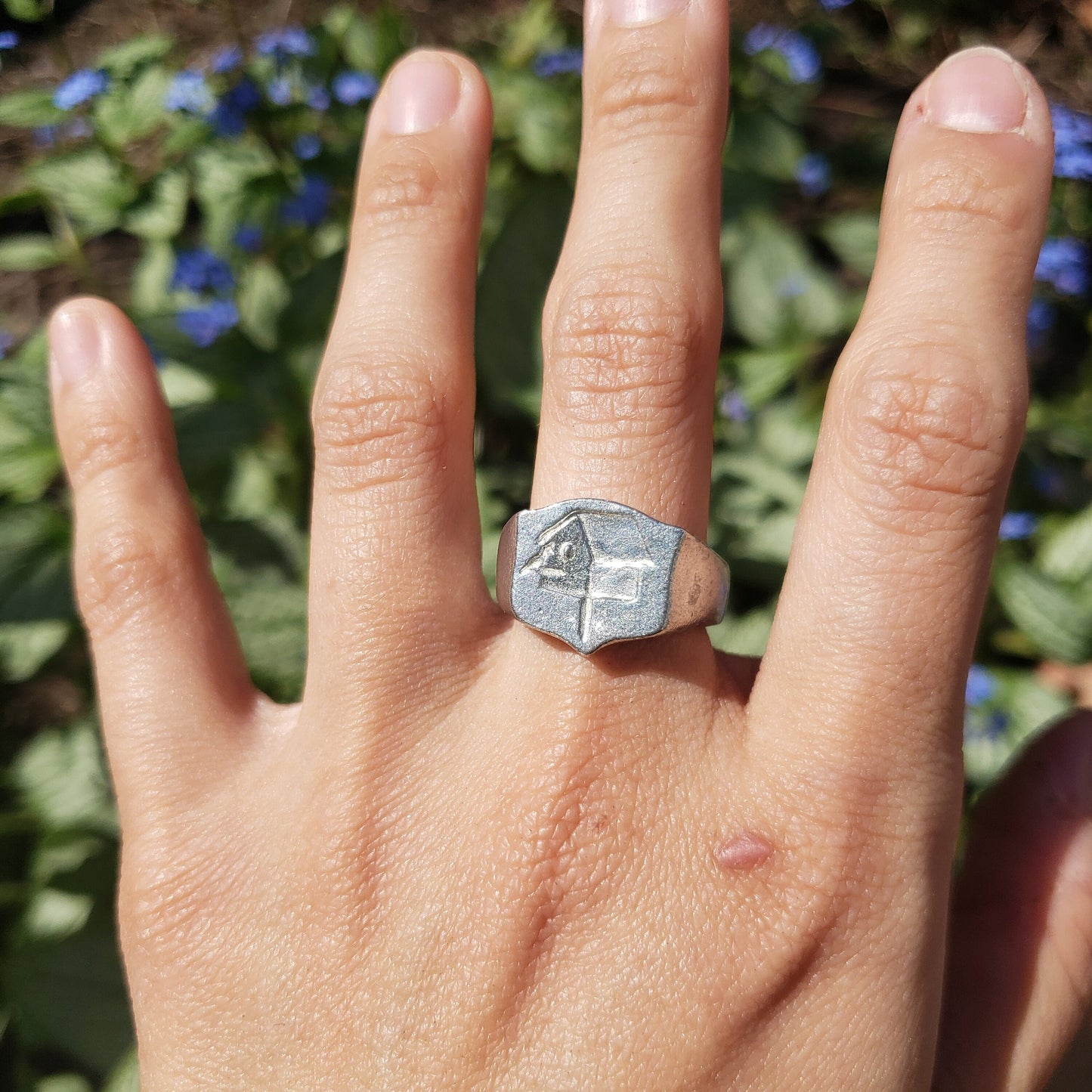 birdhouse post wax seal signet ring