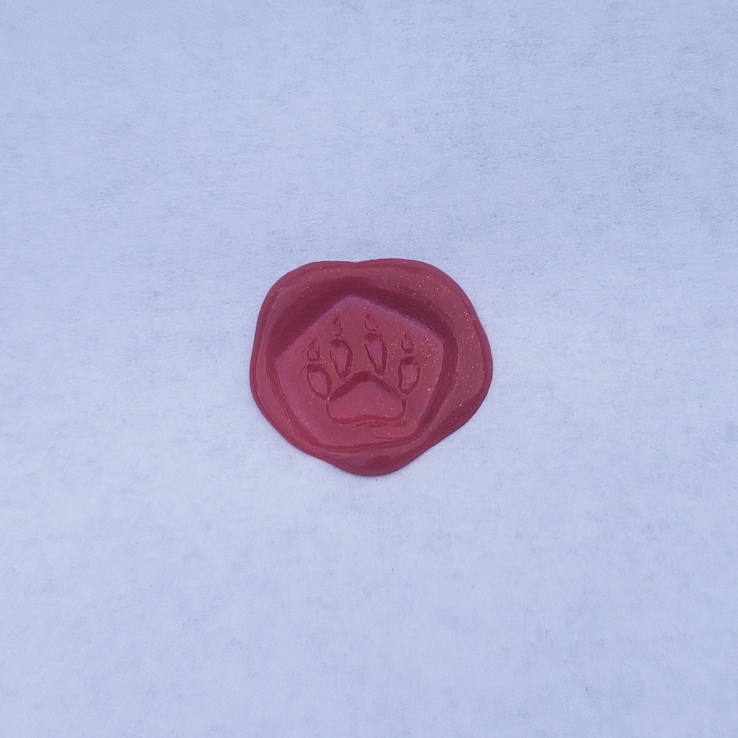 Paw print wax seal signet ring