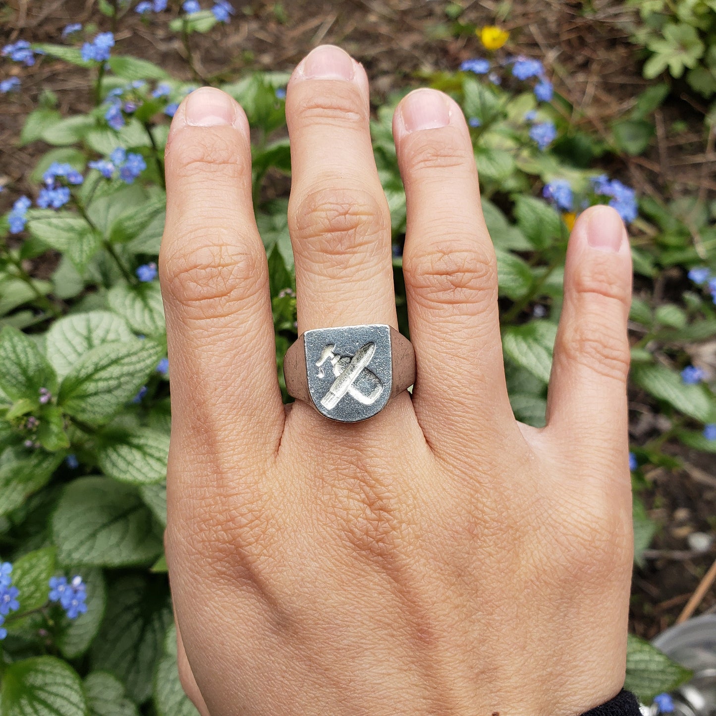 Classic vibe and lube self-love wax seal signet ring