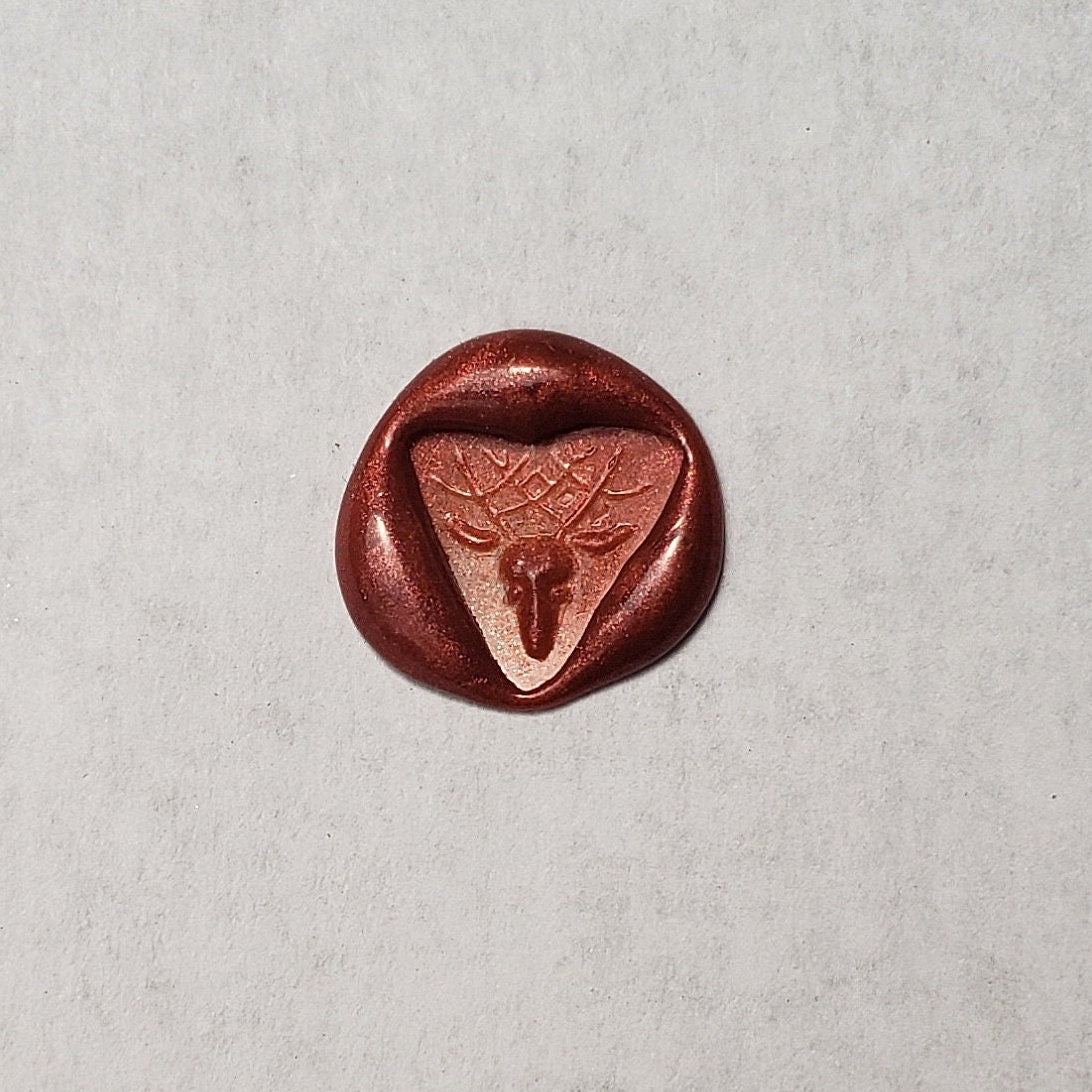 Schorl stag Crystal wax seal stamp