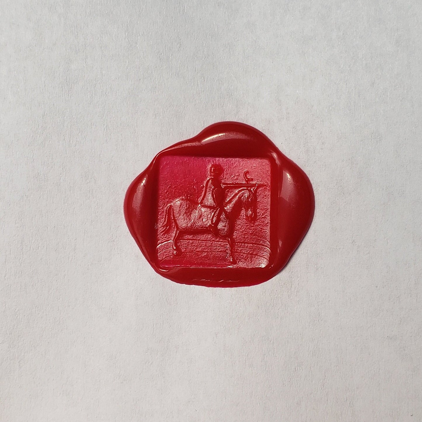 jousting knight wax seal signet ring