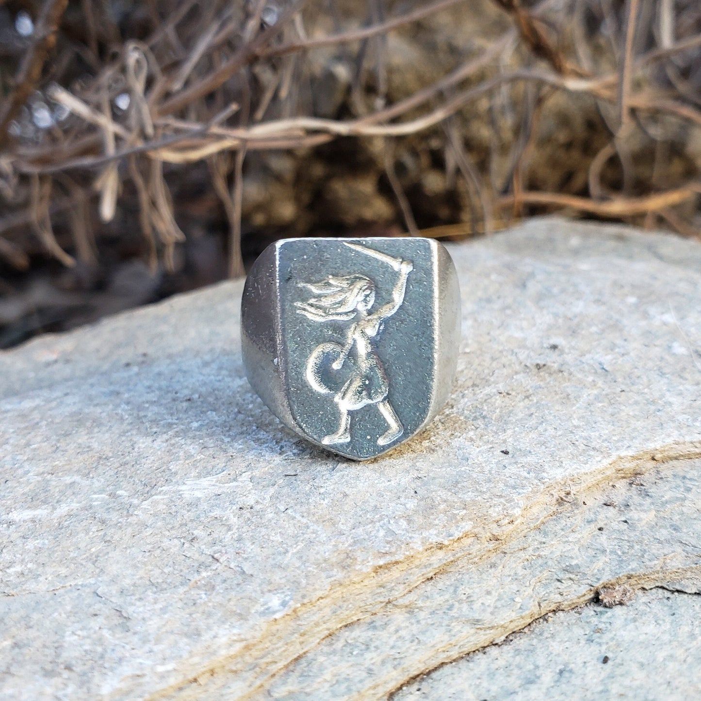 shield maiden wax seal signet ring