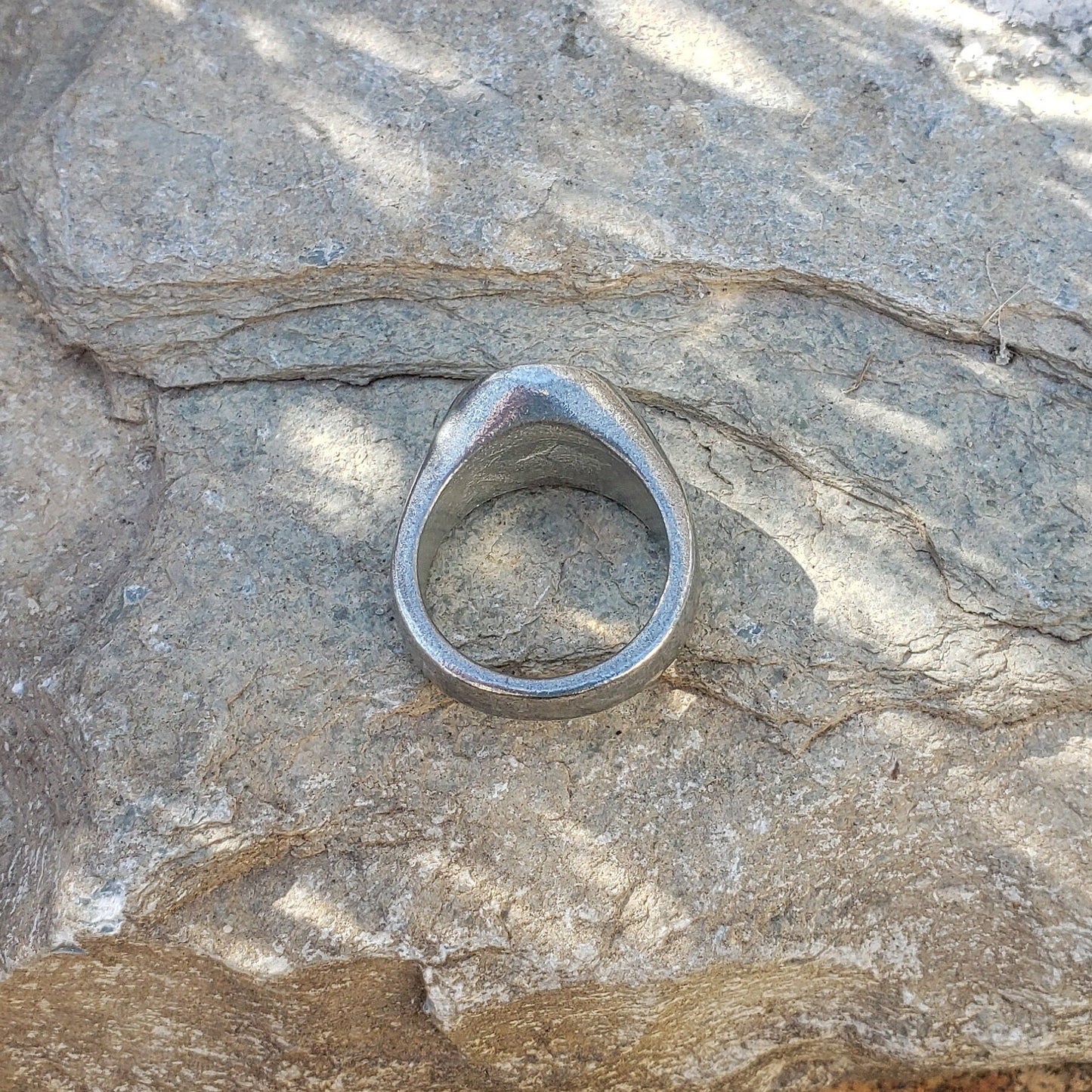 Sword and shield wax seal signet ring