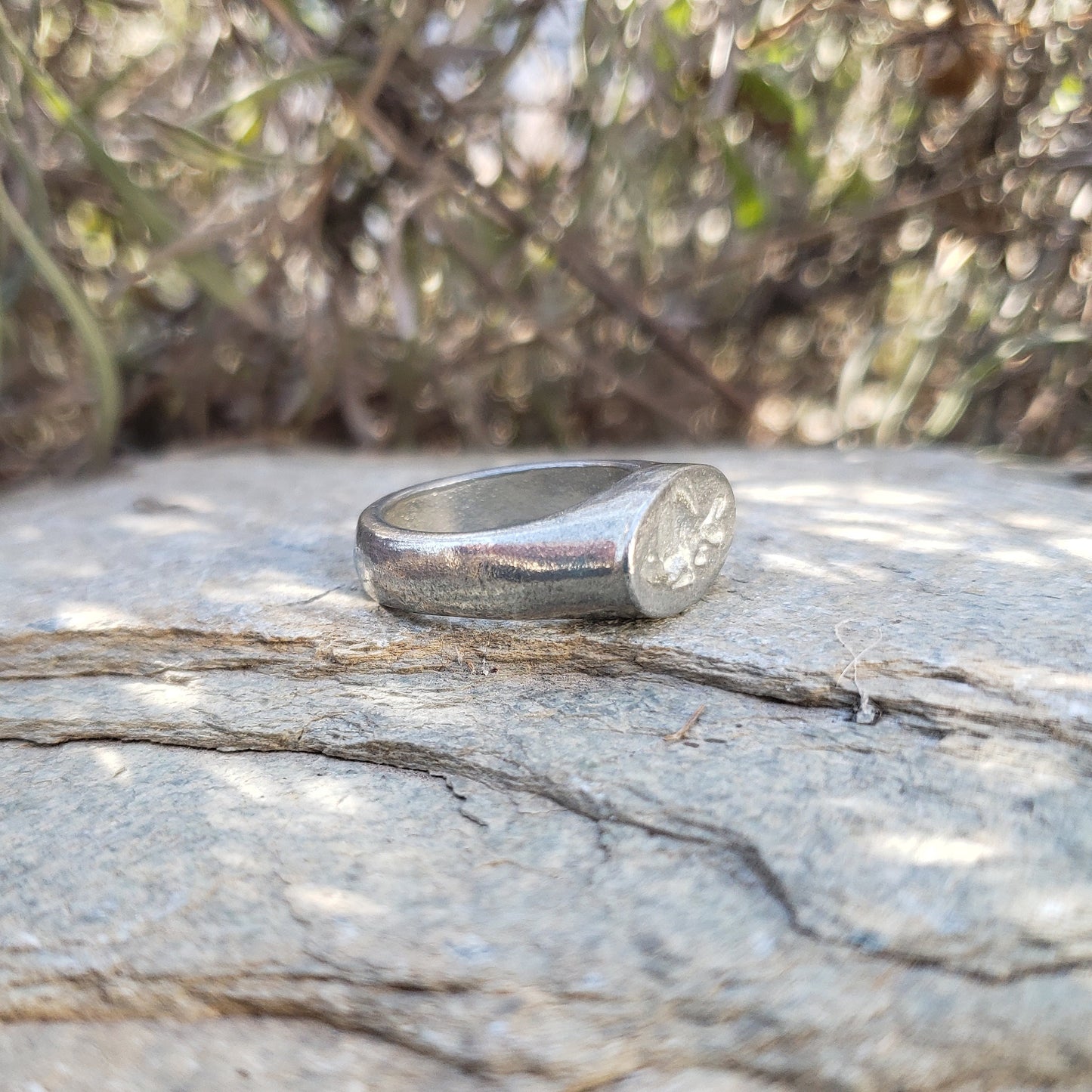 Goldfish wax seal signet ring