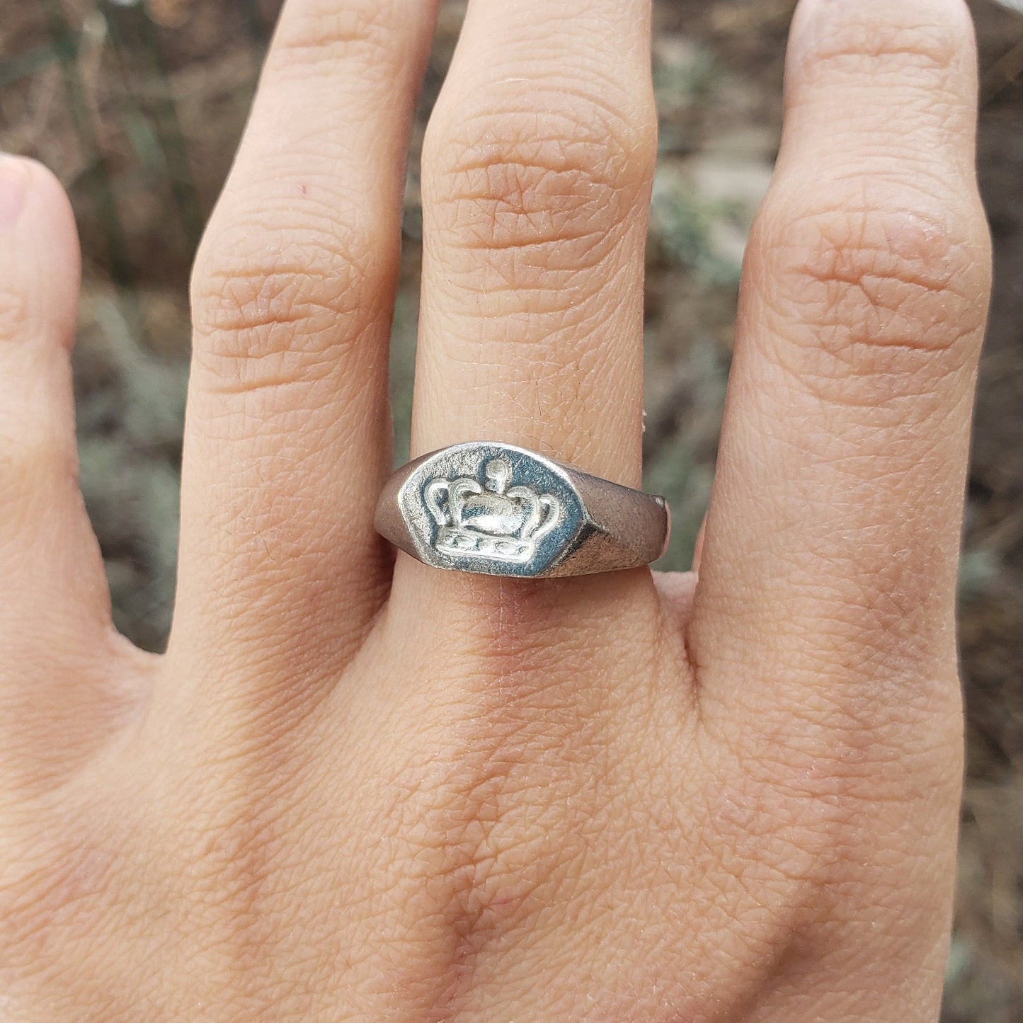 crown wax seal signet ring