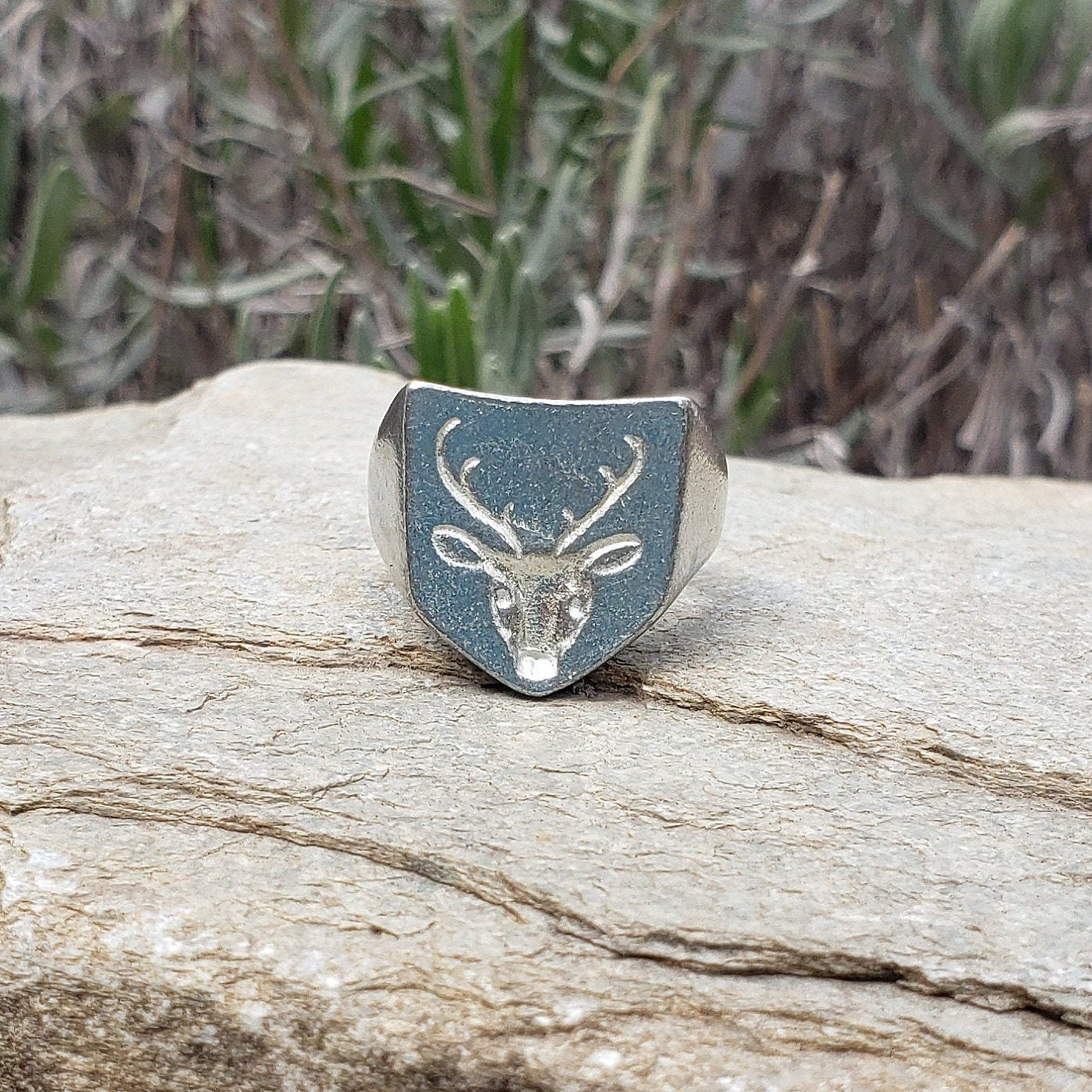 deer head wax seal signet ring