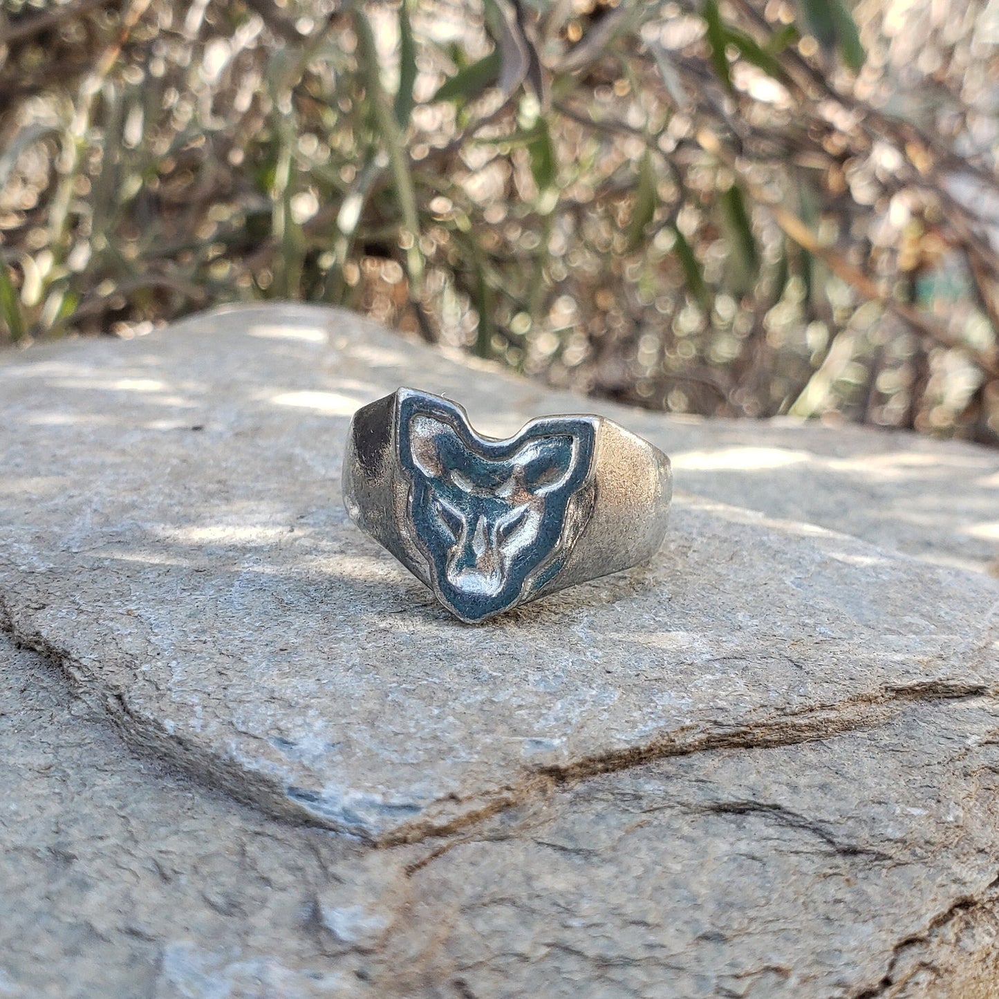 Inari mask wax seal signet ring