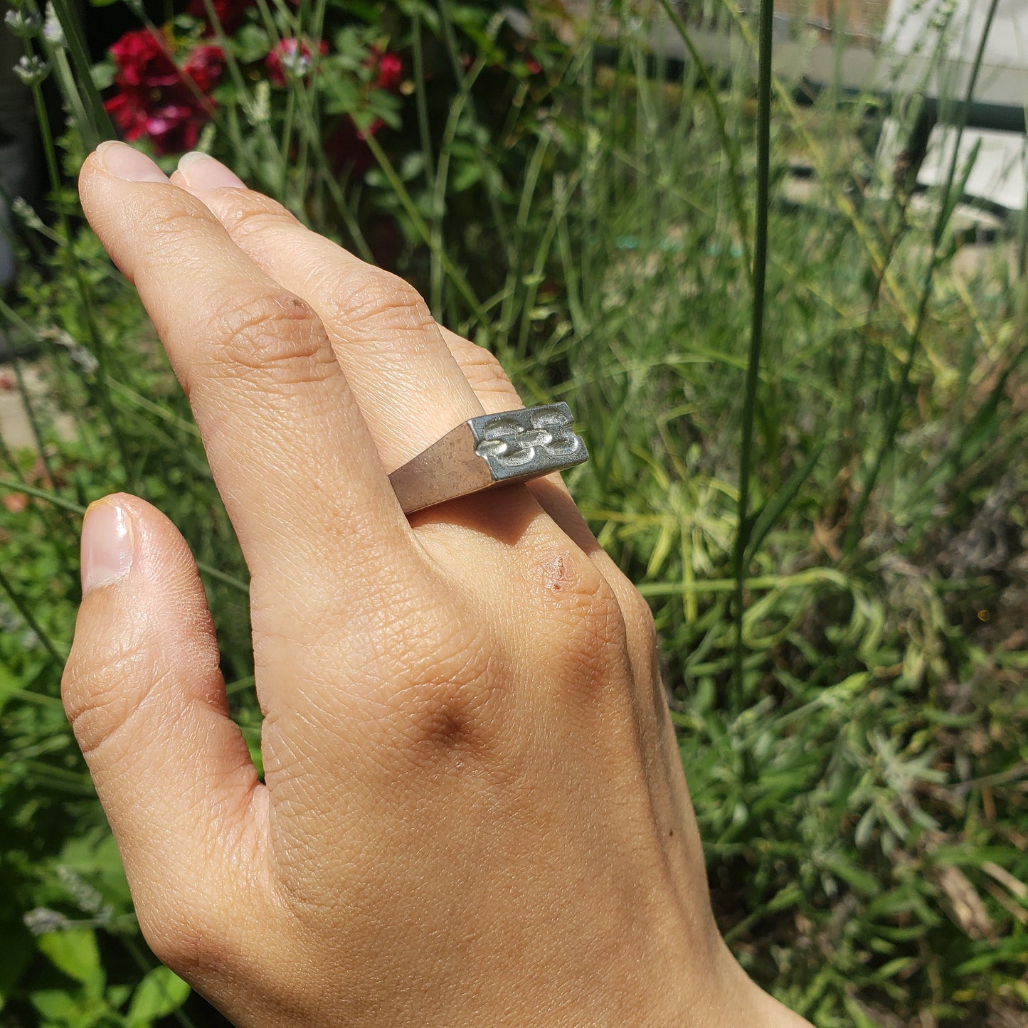 Chain wax seal signet ring