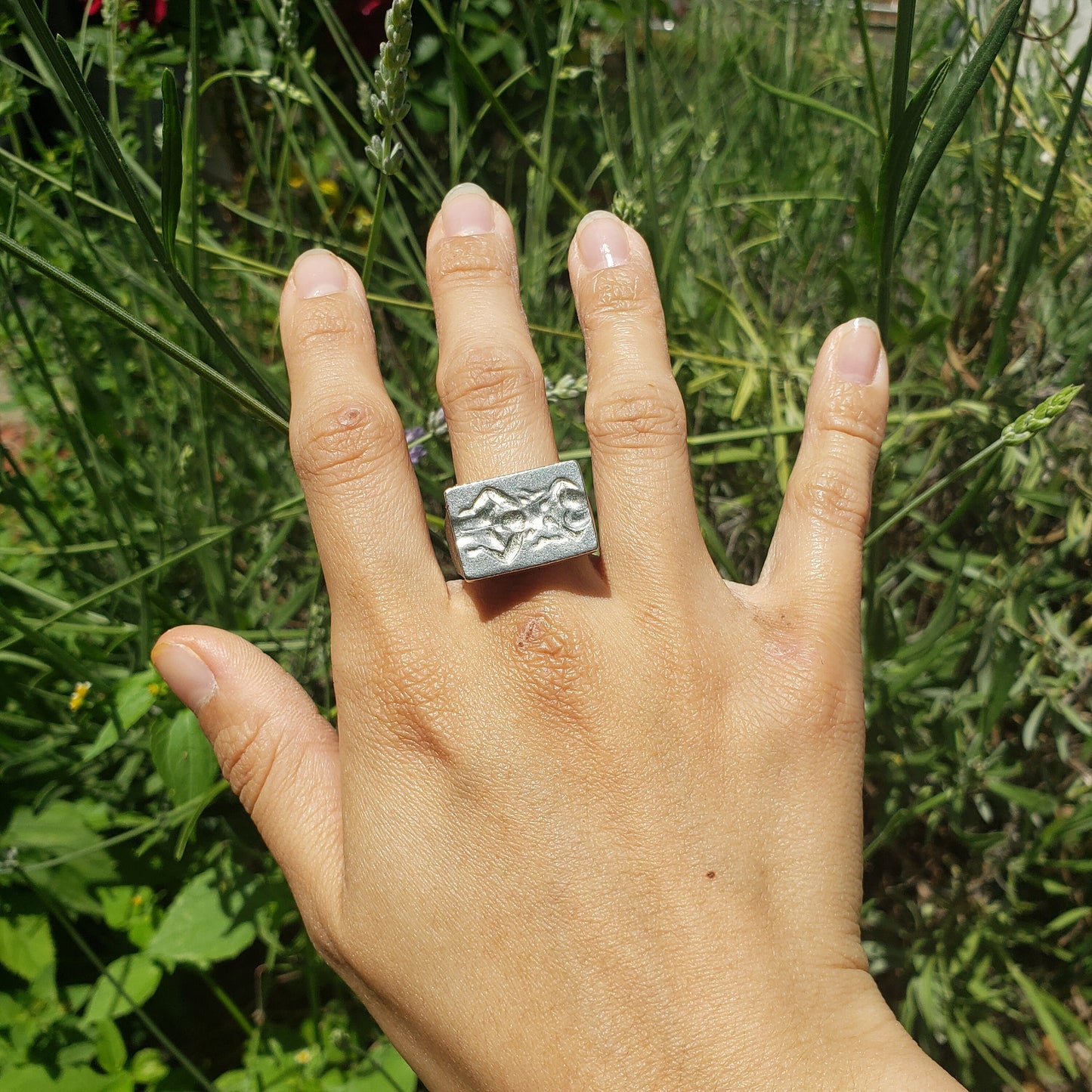 Oral sex chain wax seal signet ring