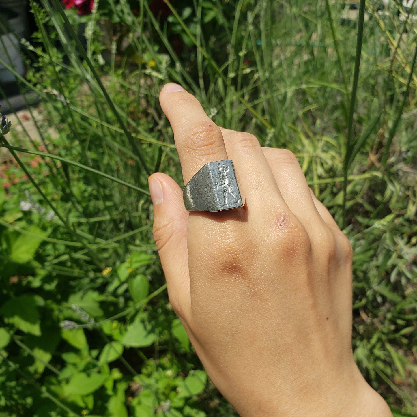 Jacking self love wax seal signet ring