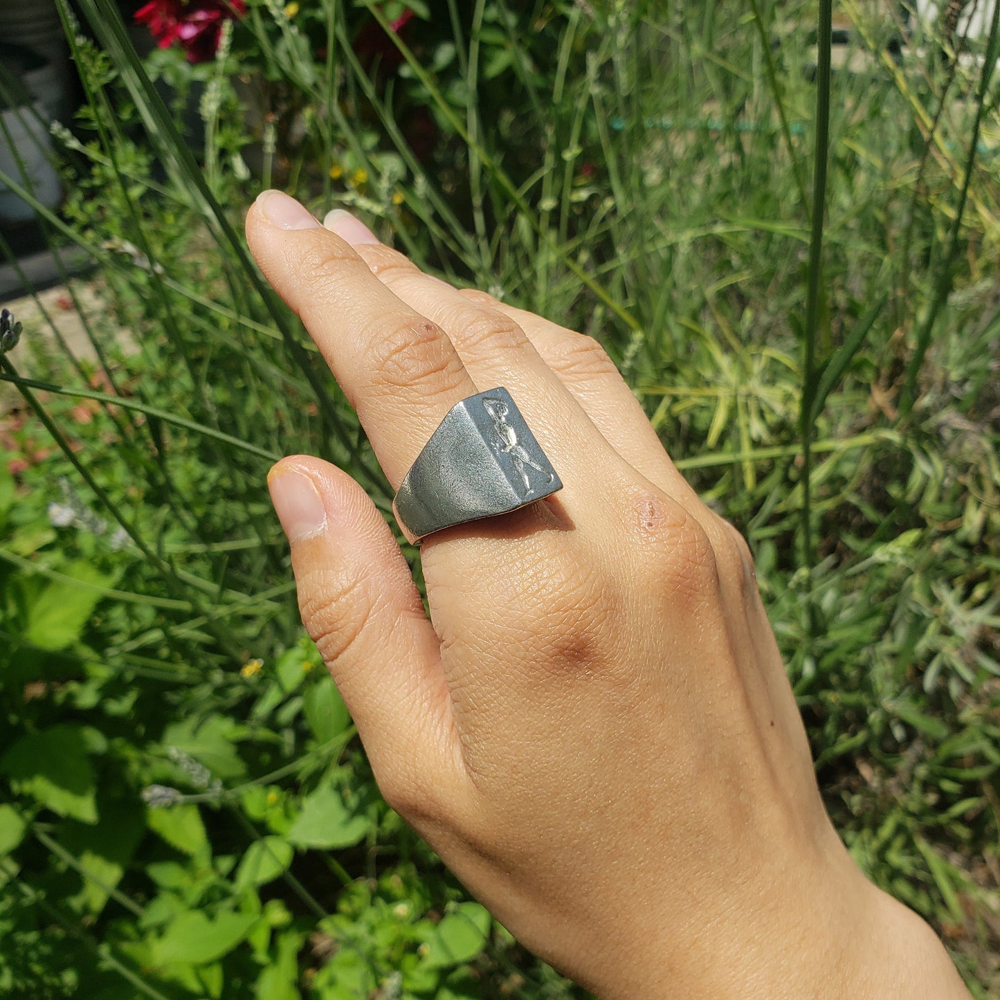 Jacking self love wax seal signet ring