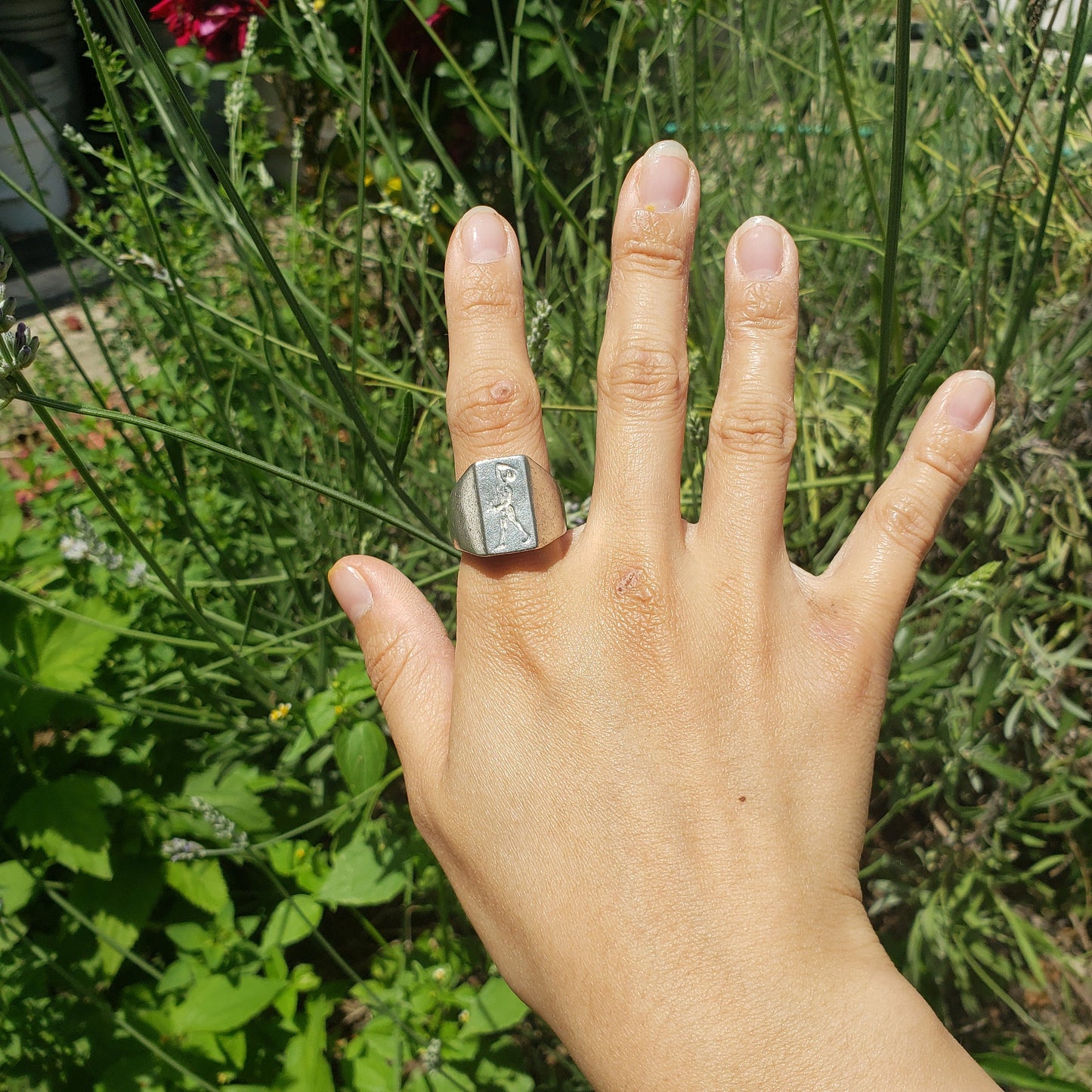 Jacking self love wax seal signet ring