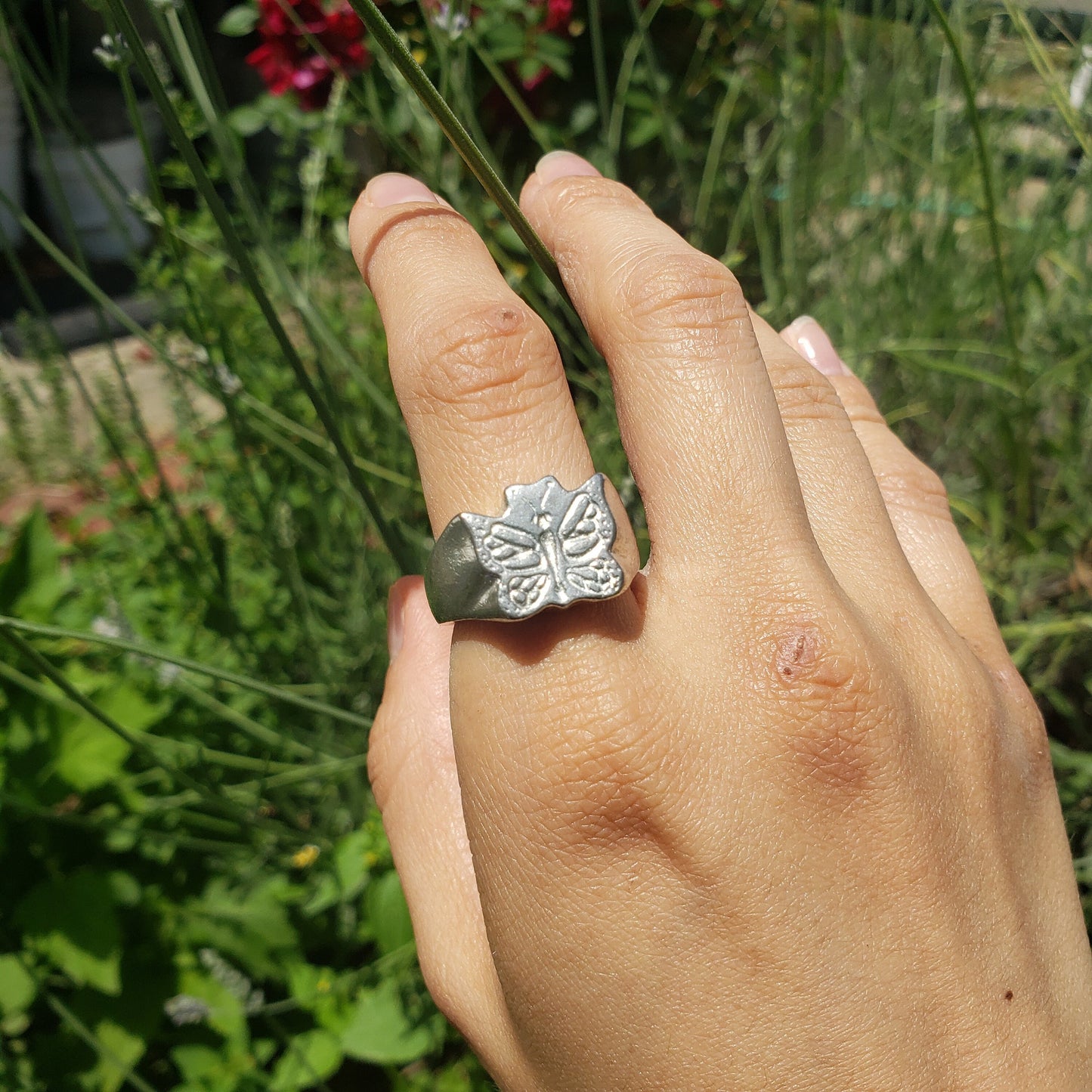 monarch butterfly wax seal signet ring