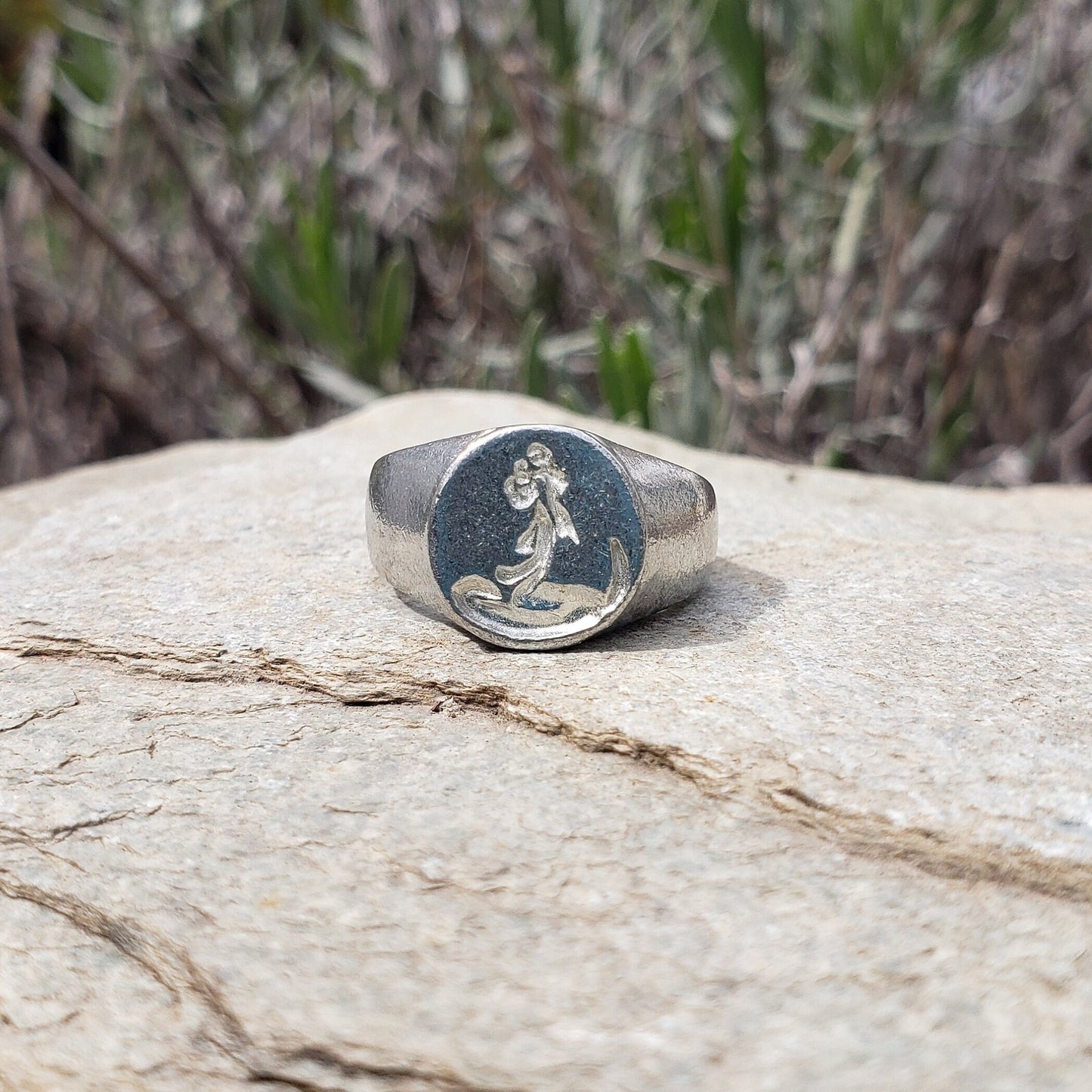 Naga princess wax seal signet ring