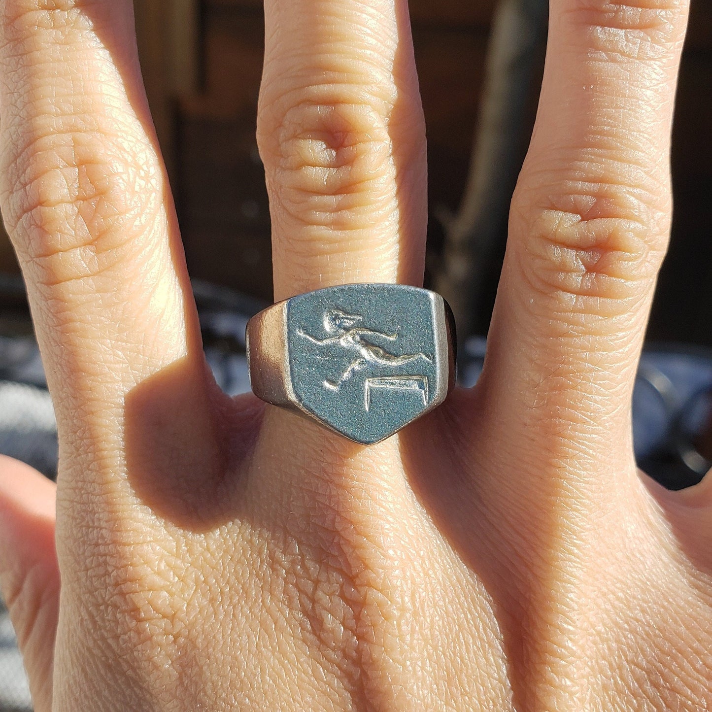 hurdles wax seal signet ring