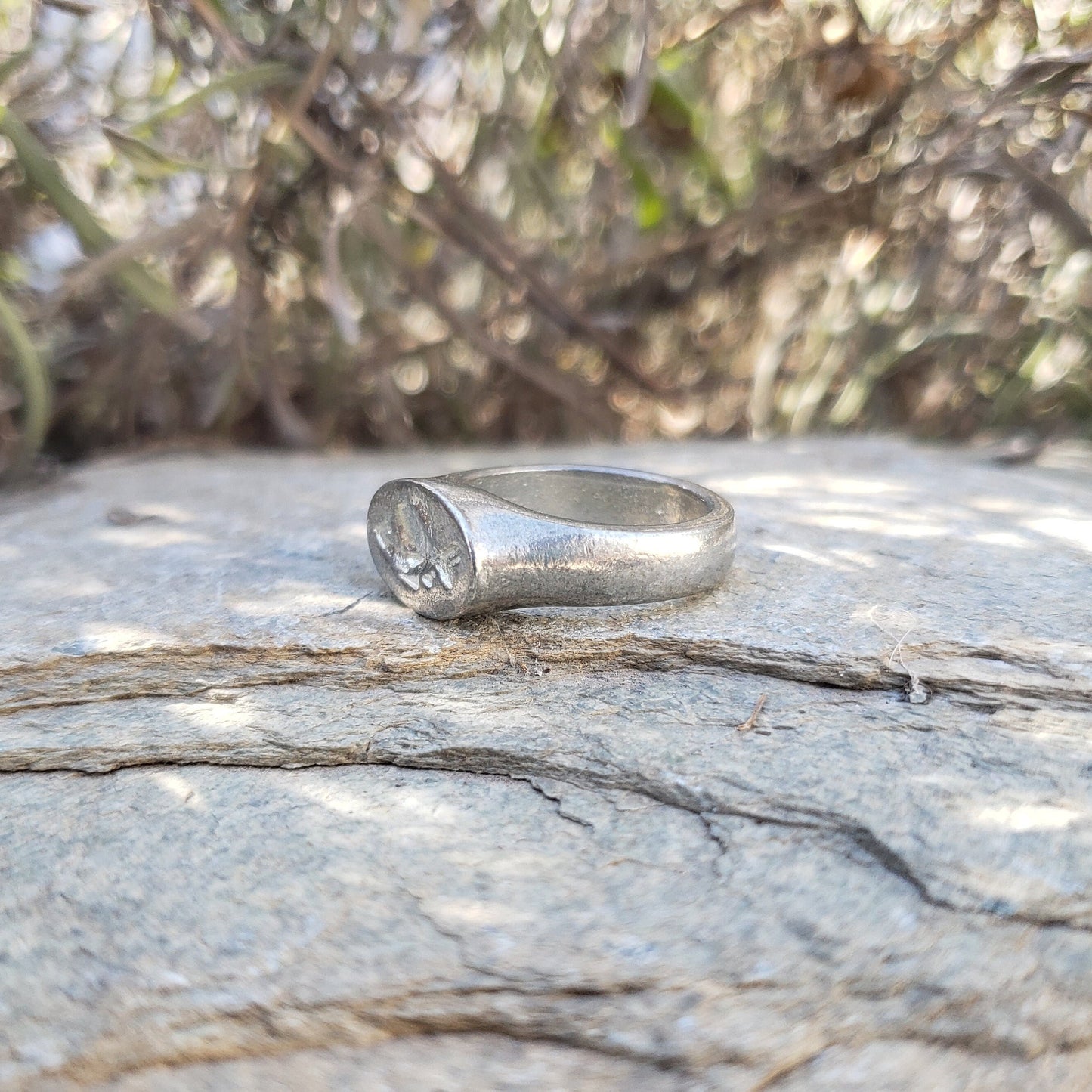 Goldfish wax seal signet ring