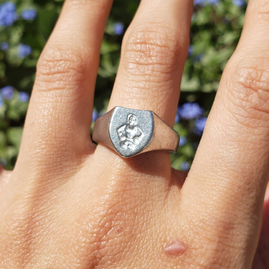 boxer wax seal signet ring