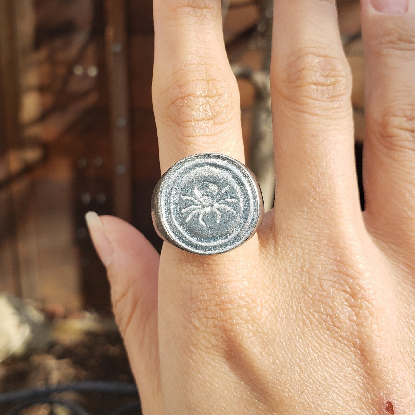 Tick wax seal signet ring