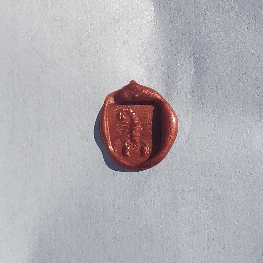 Scorpion wax seal signet ring