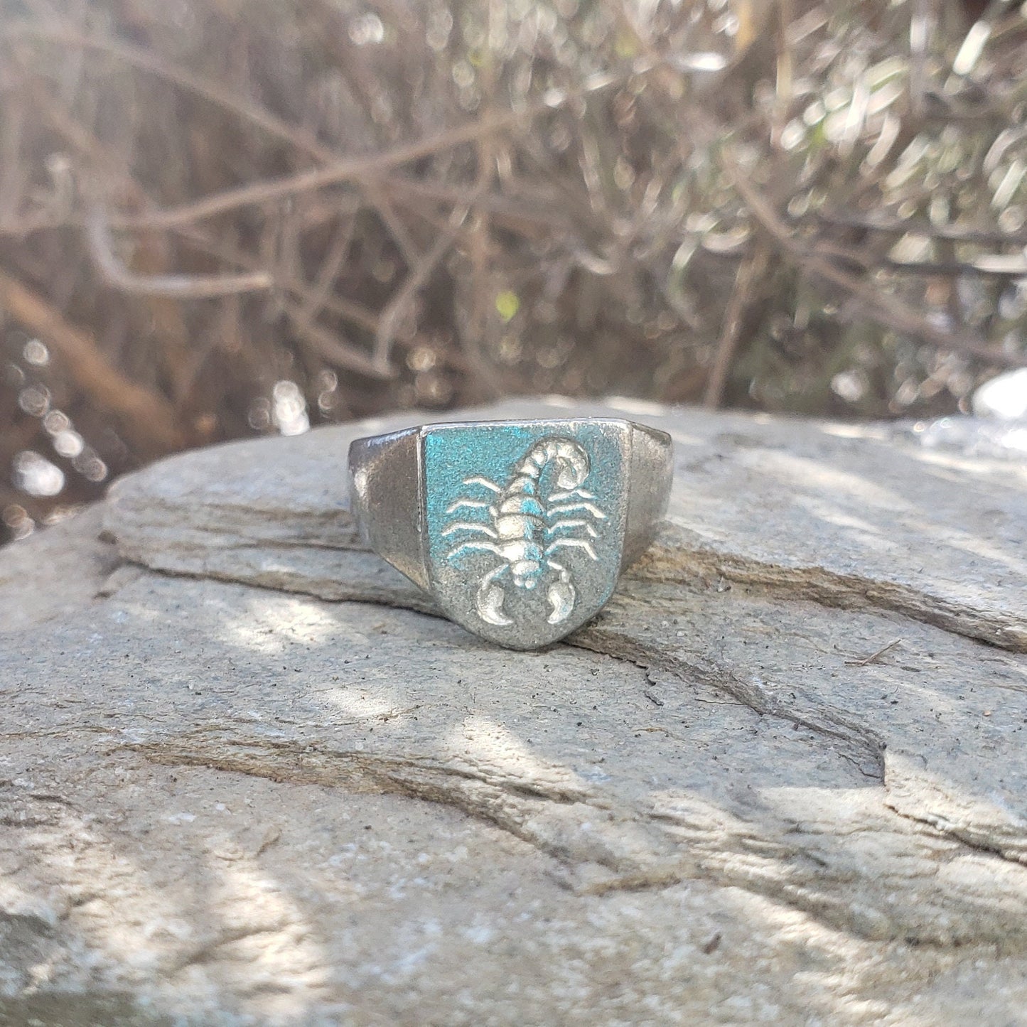 Scorpion wax seal signet ring