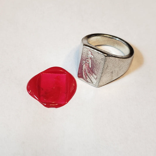 wind maiden wax seal signet ring