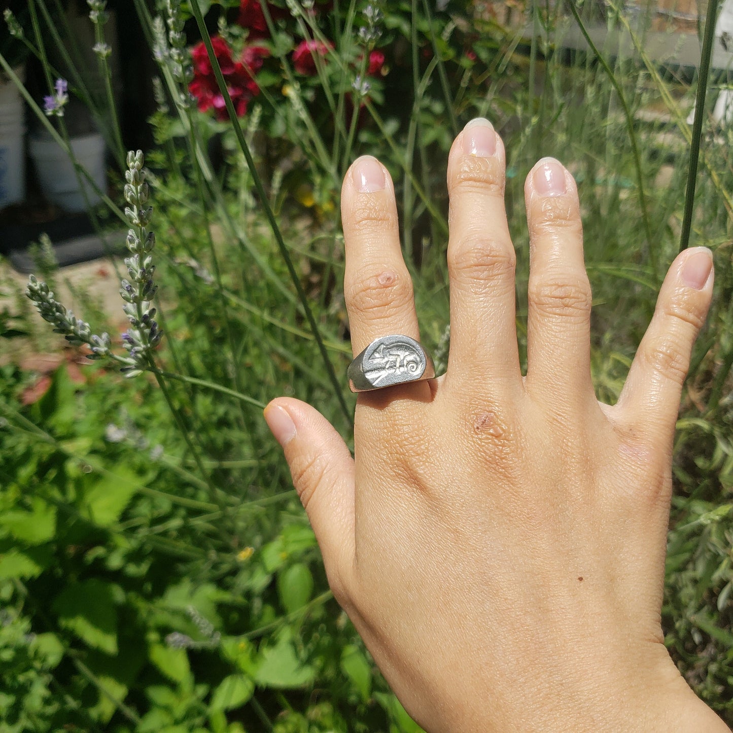 Chameleon wax seal signet ring