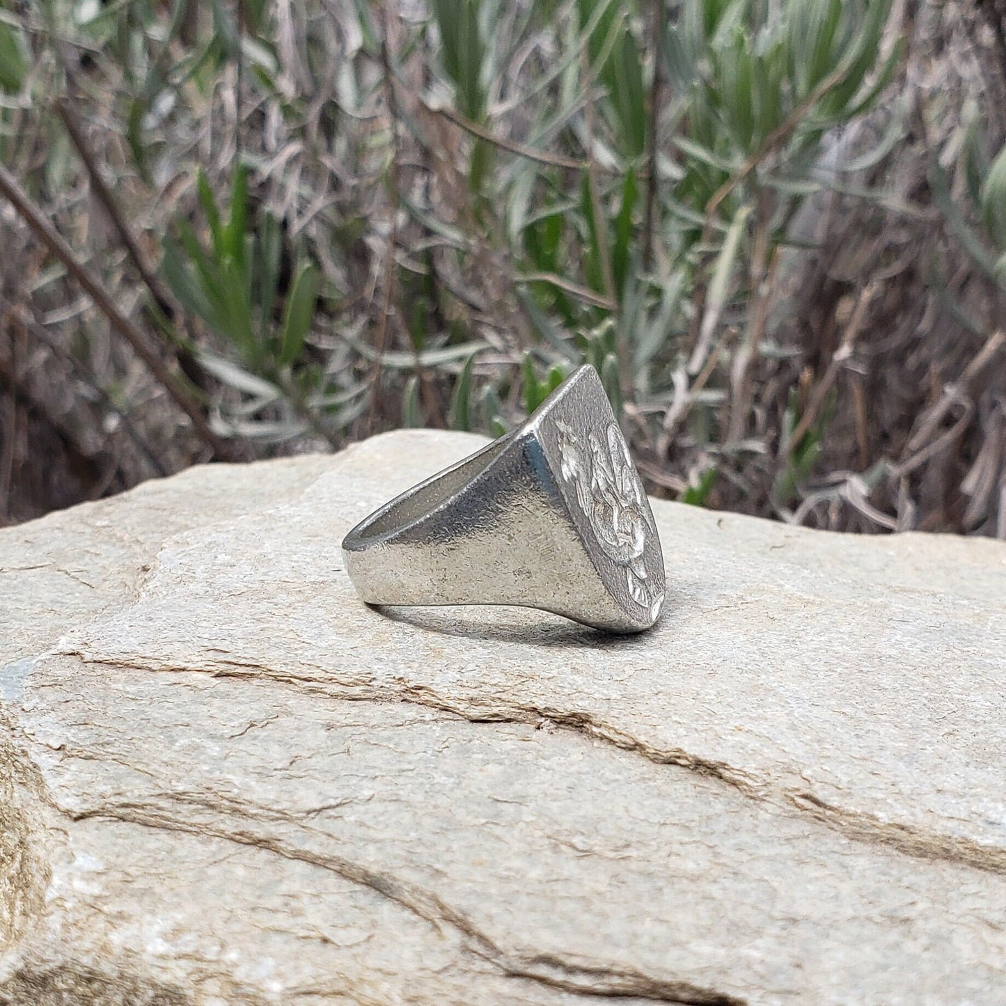 Cock rider wax seal signet ring