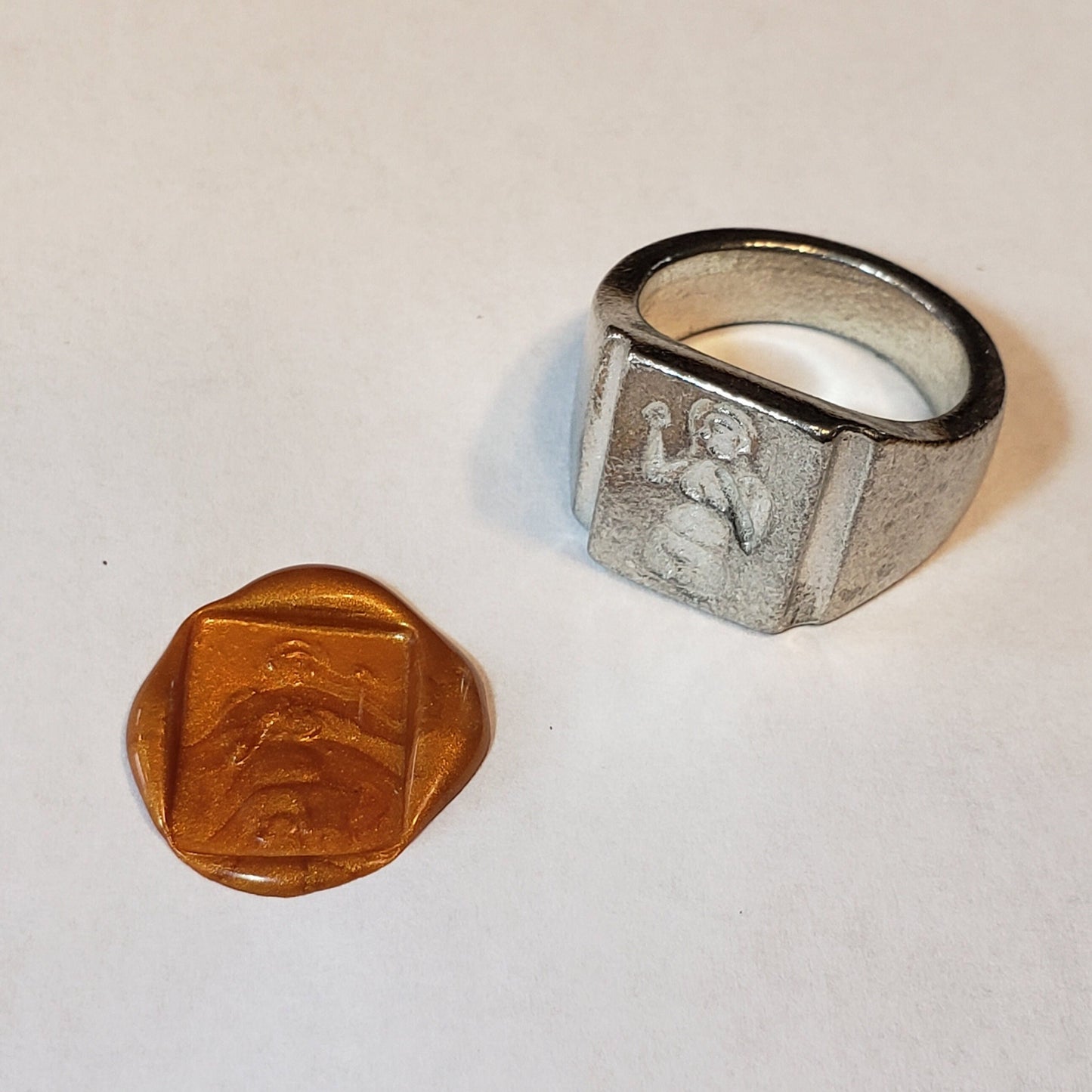 fighter wax seal signet ring