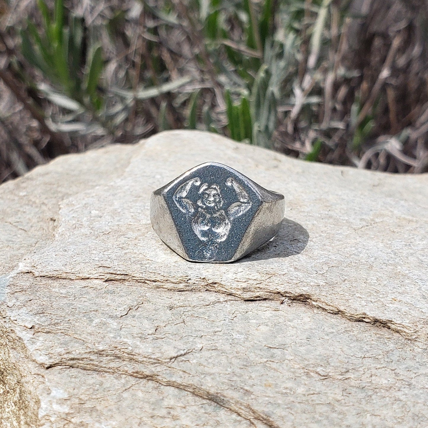 body builder wax seal signet ring