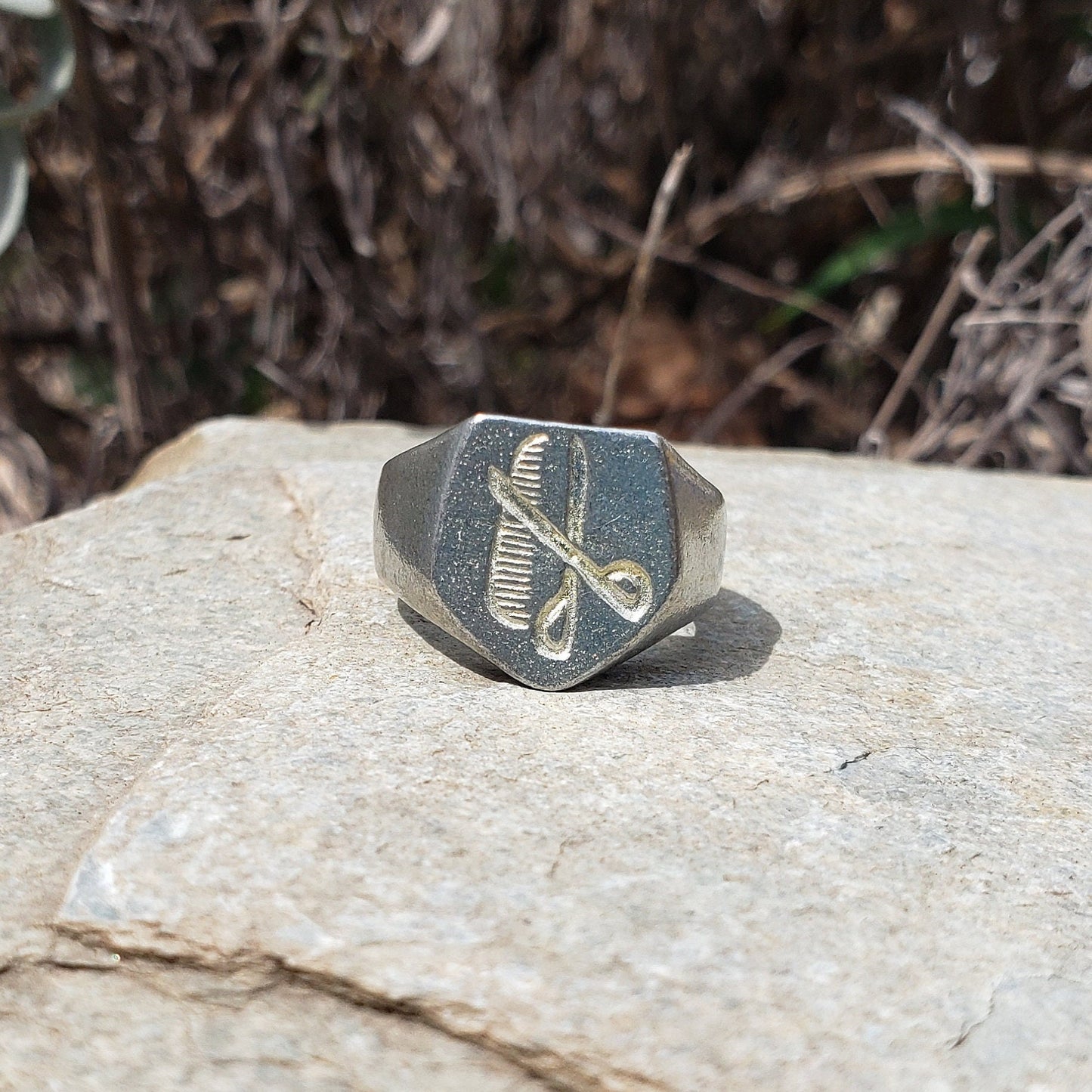 Haircut wax seal signet ring