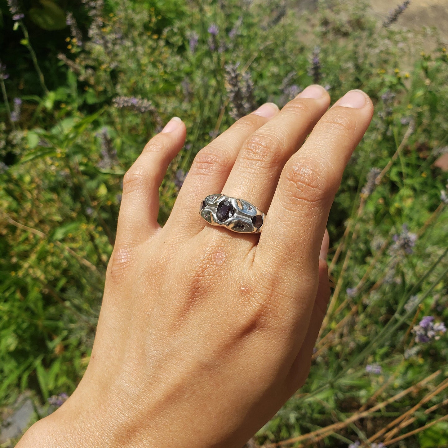 purple spinel ring