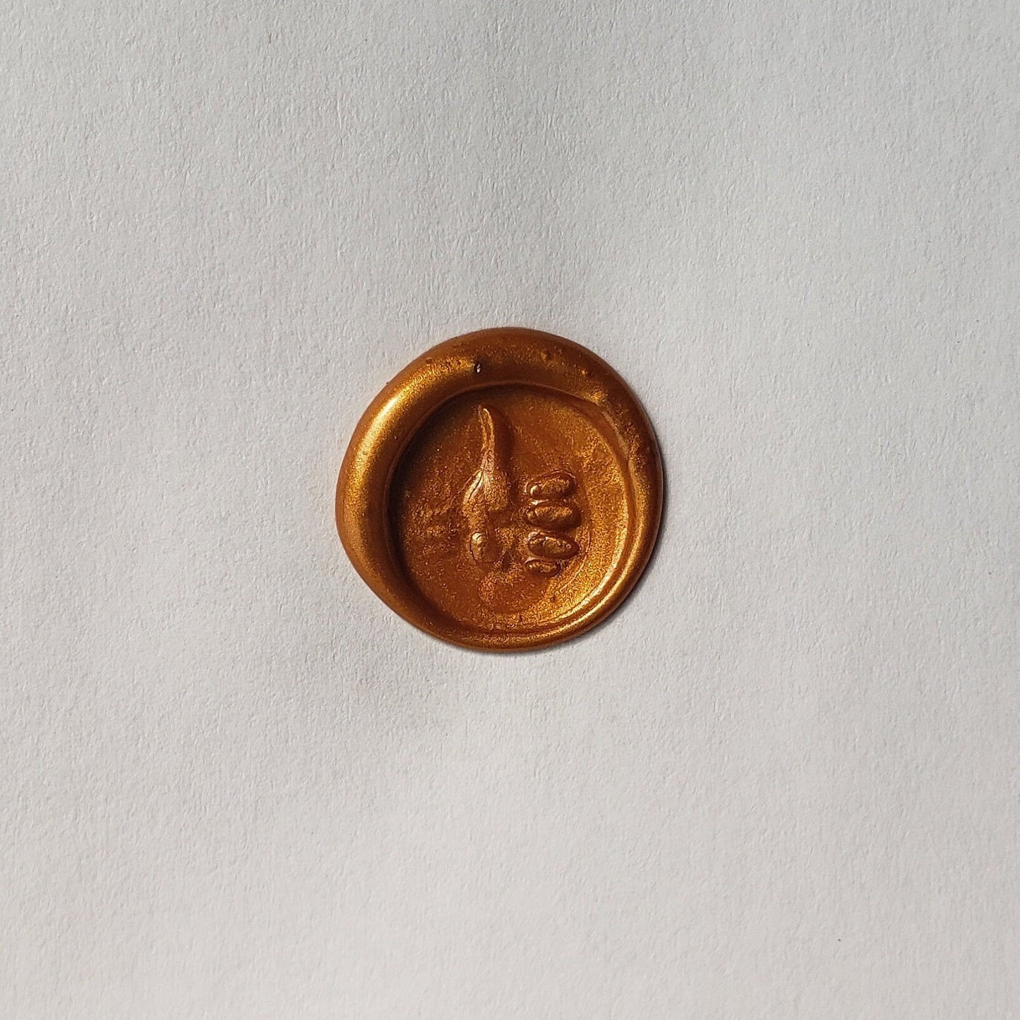 Thumbs up wax seal signet ring