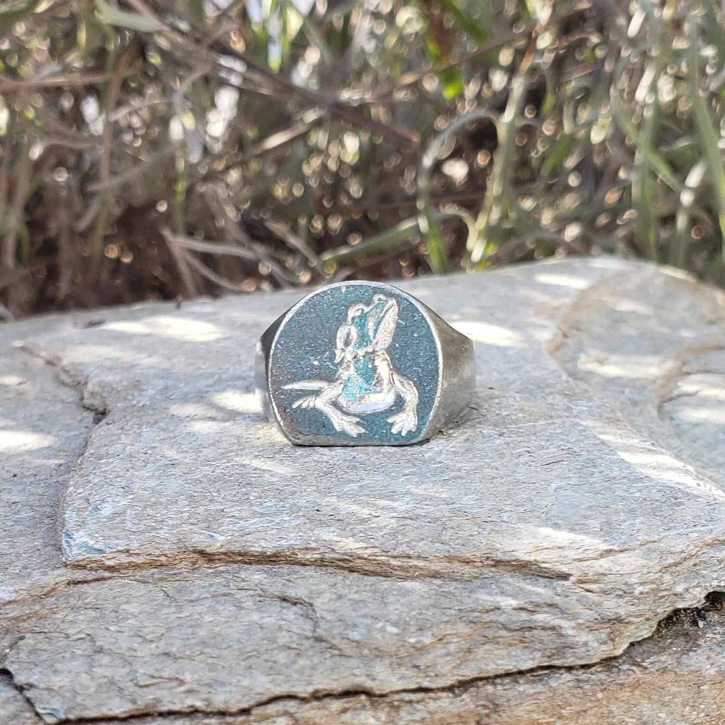 Bearded dragon wax seal signet ring